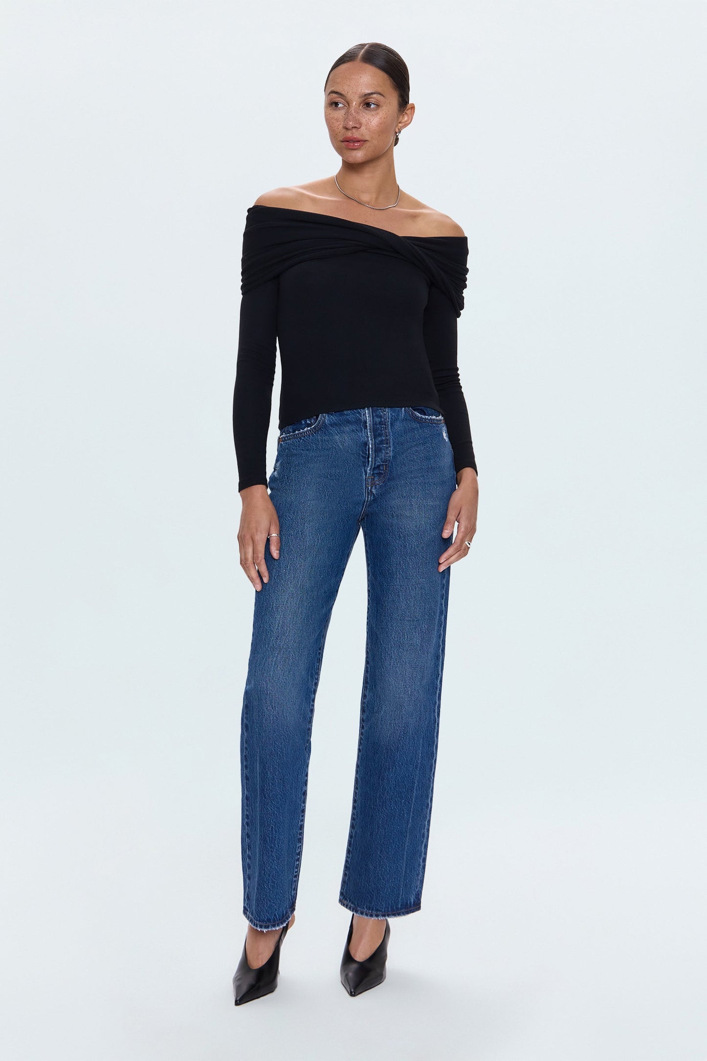 Allostudios – Lyra Off Shoulder Top - Sort