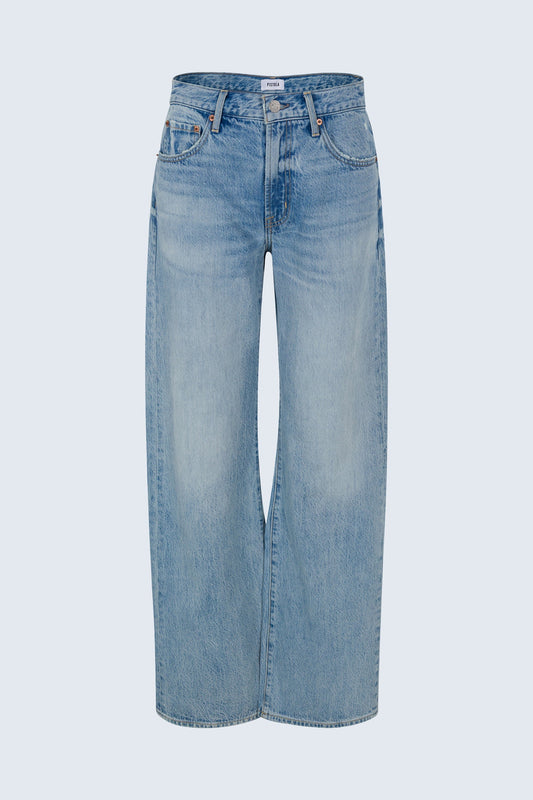 Allostudios PETITE Larsen Afslappede Flare Jeans - Mellemblå Vintage