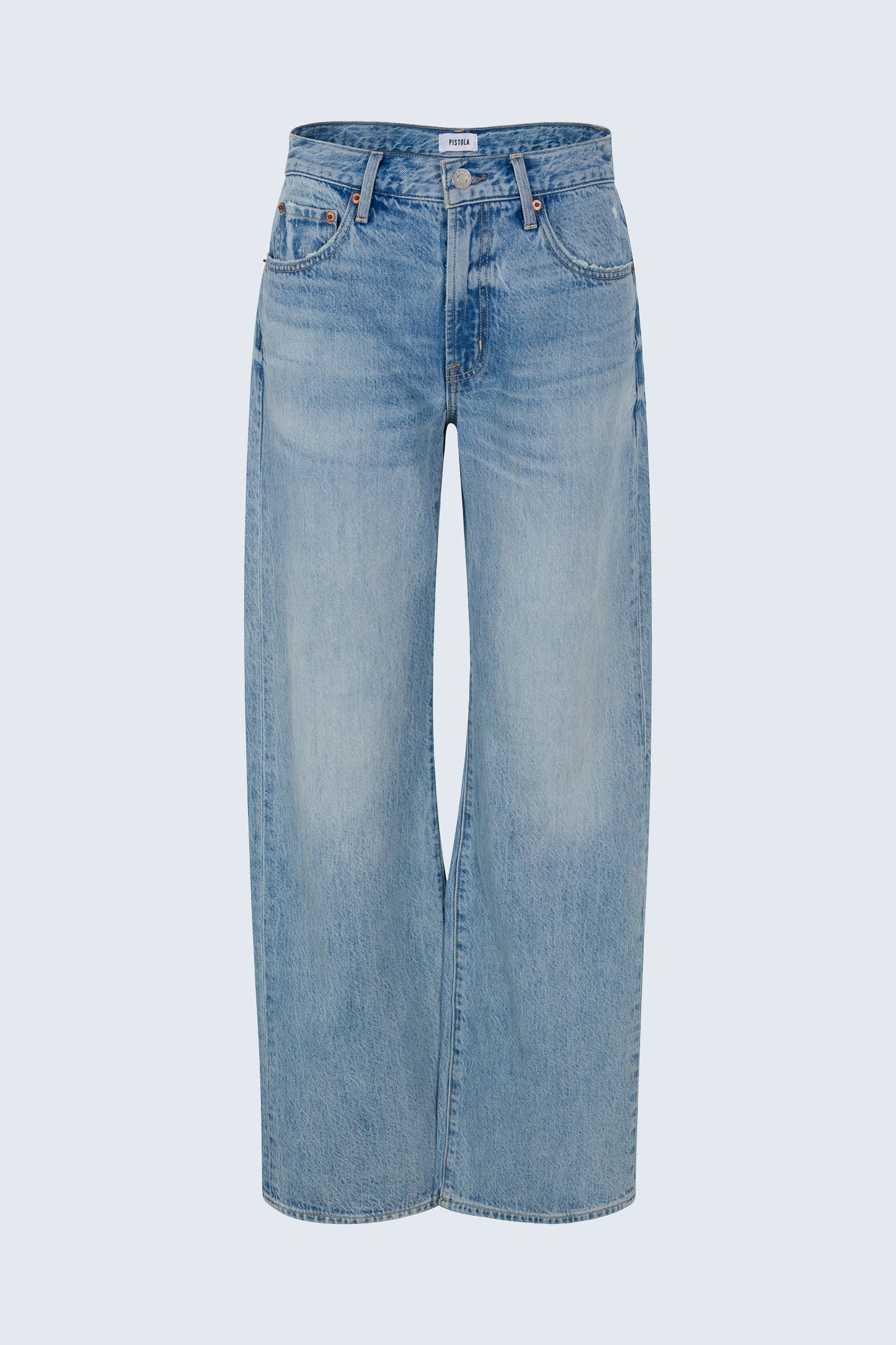 Allostudios Larsen Afslappede Flare Jeans - Mellemblå Vintage