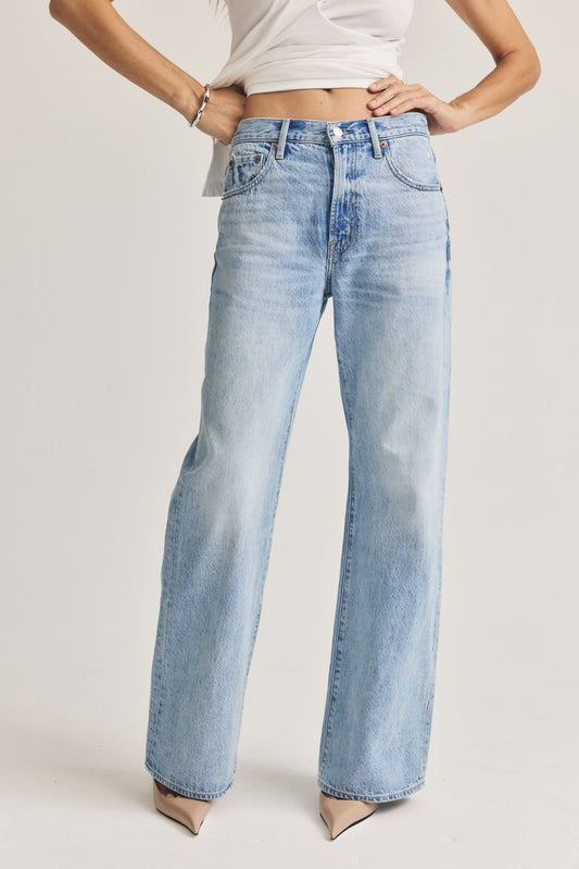 Allostudios Larsen Afslappede Flare Jeans - Mellemblå Vintage