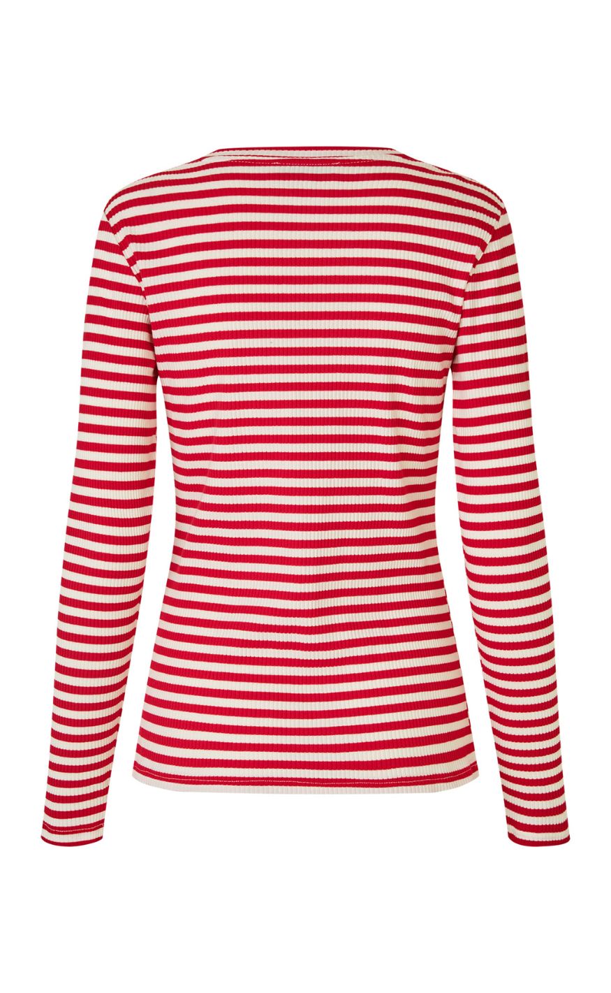 Lollys Laundry Bluse - Mayella - Red - allostudios
