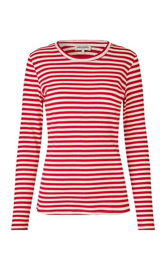 Lollys Laundry Bluse - Mayella - Red - allostudios