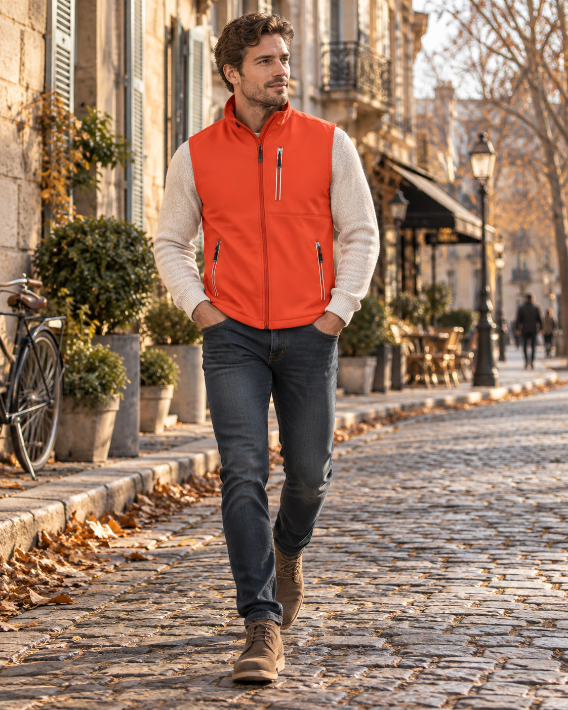 Harlan Vest Softshell til Mænd - Let, Vindtæt, Extensible & Lommer med Lynlås
