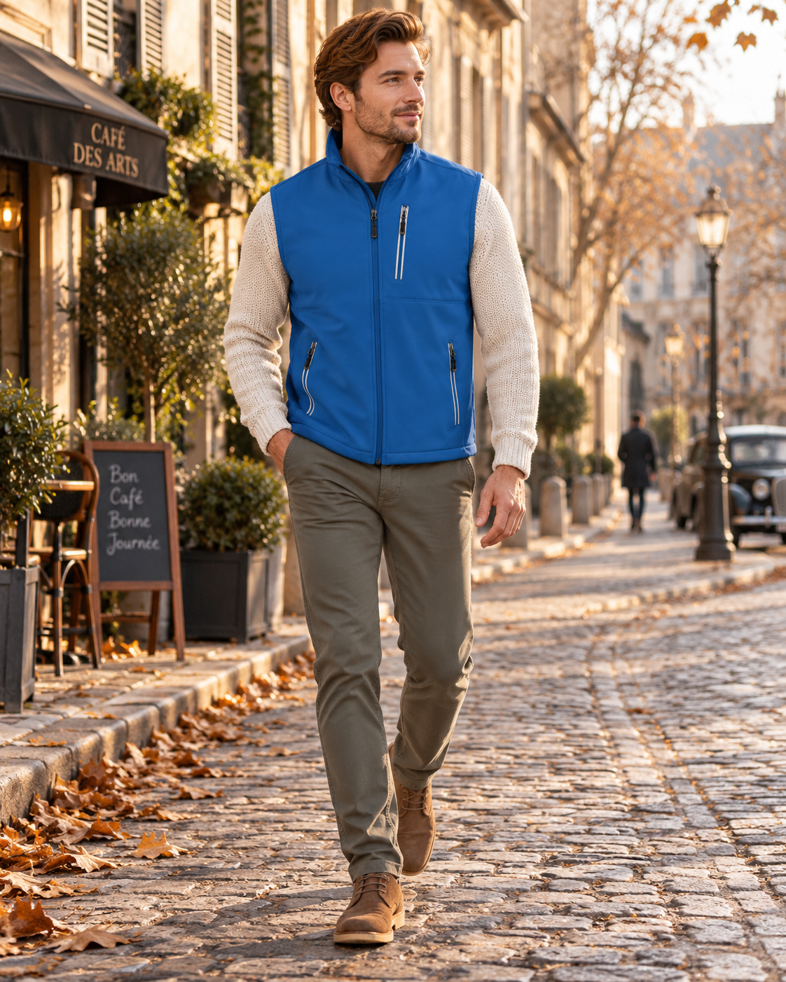 Harlan Vest Softshell til Mænd - Let, Vindtæt, Extensible & Lommer med Lynlås