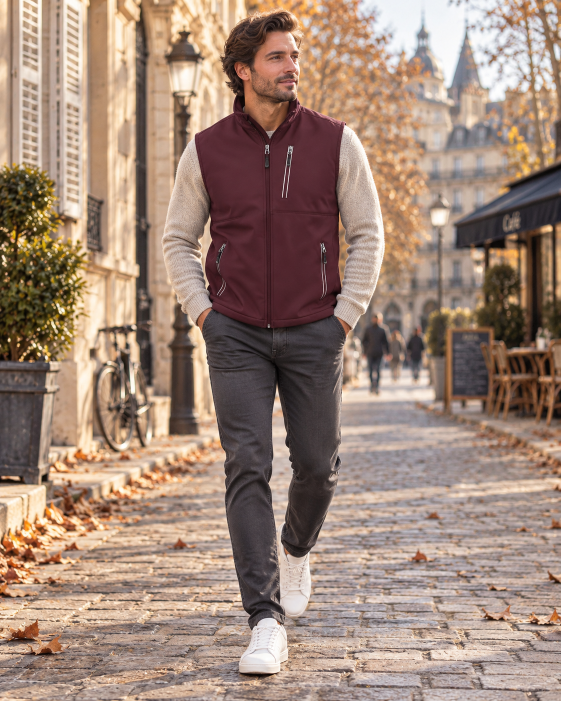 Harlan Vest Softshell til Mænd - Let, Vindtæt, Extensible & Lommer med Lynlås