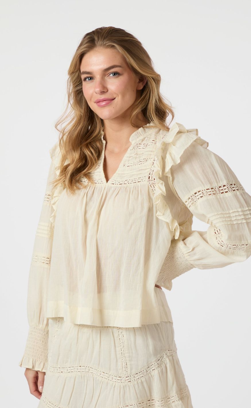 Neo Noir Bluse - Mauri S Voile - Light Yellow - allostudios