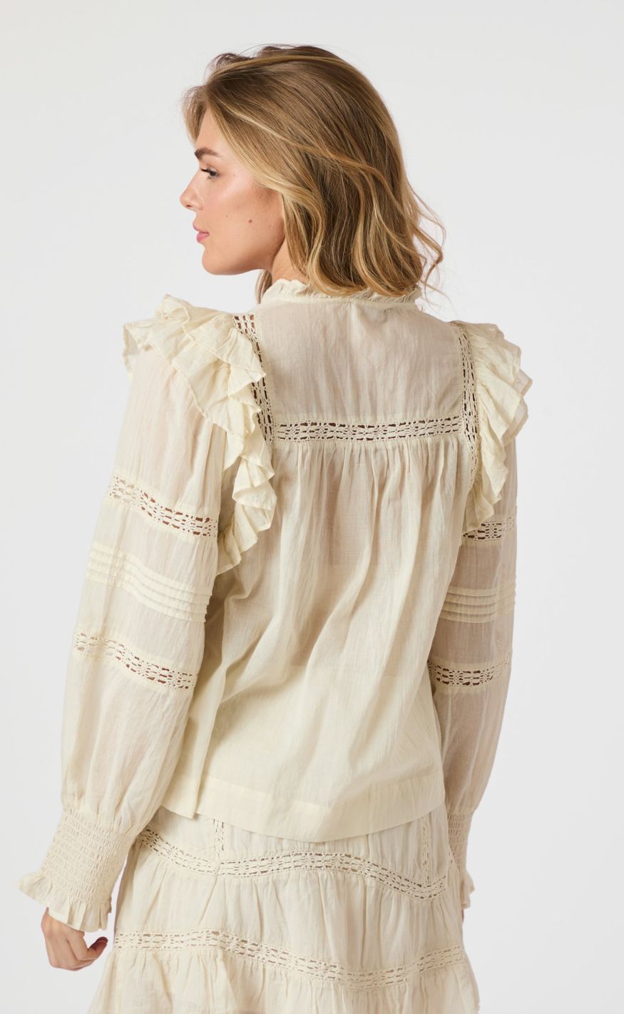 Neo Noir Bluse - Mauri S Voile - Light Yellow - allostudios