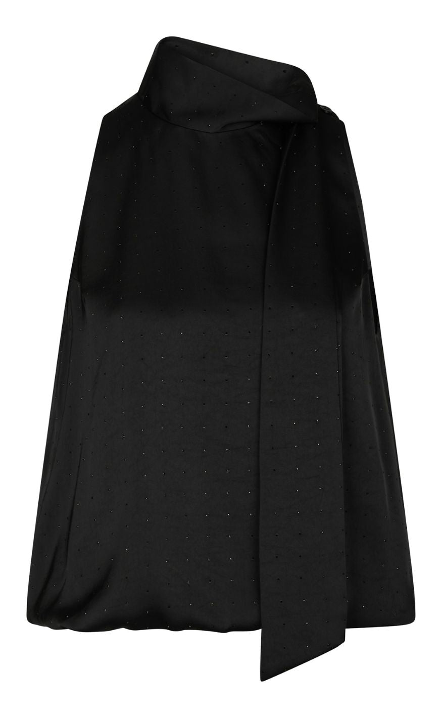 Neo Noir top - Veda Heavy Sateen Bedaz - Black - allostudios