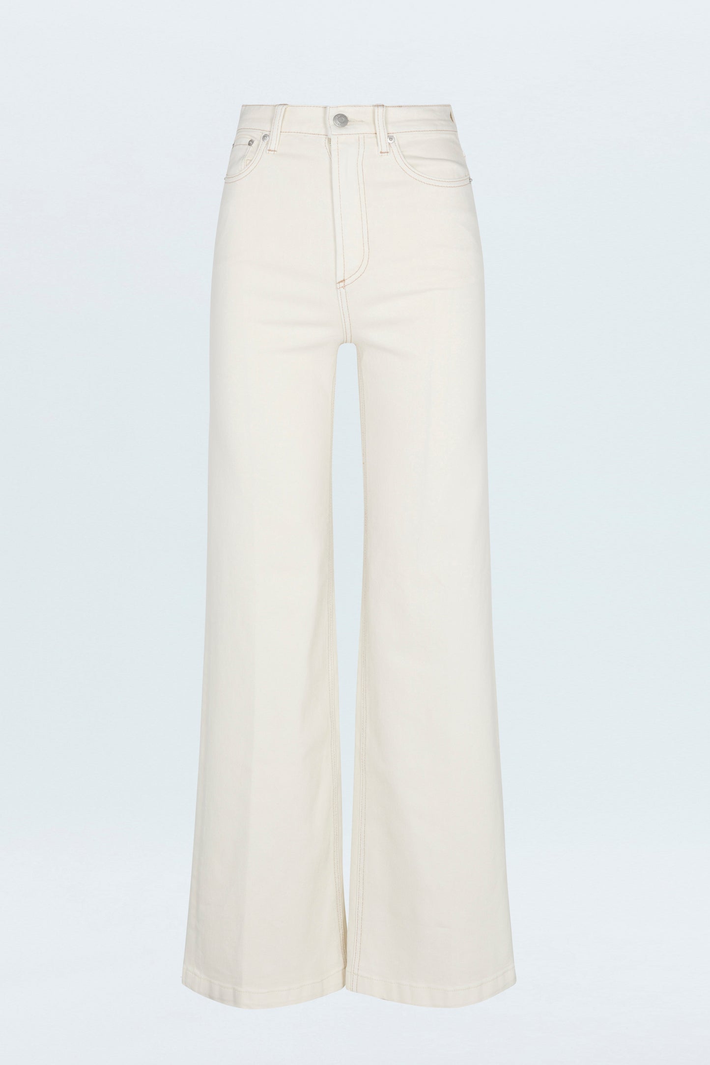 Allostudios – Lana Højtaljede Ultra Wide Leg Jeans - Naturhvid