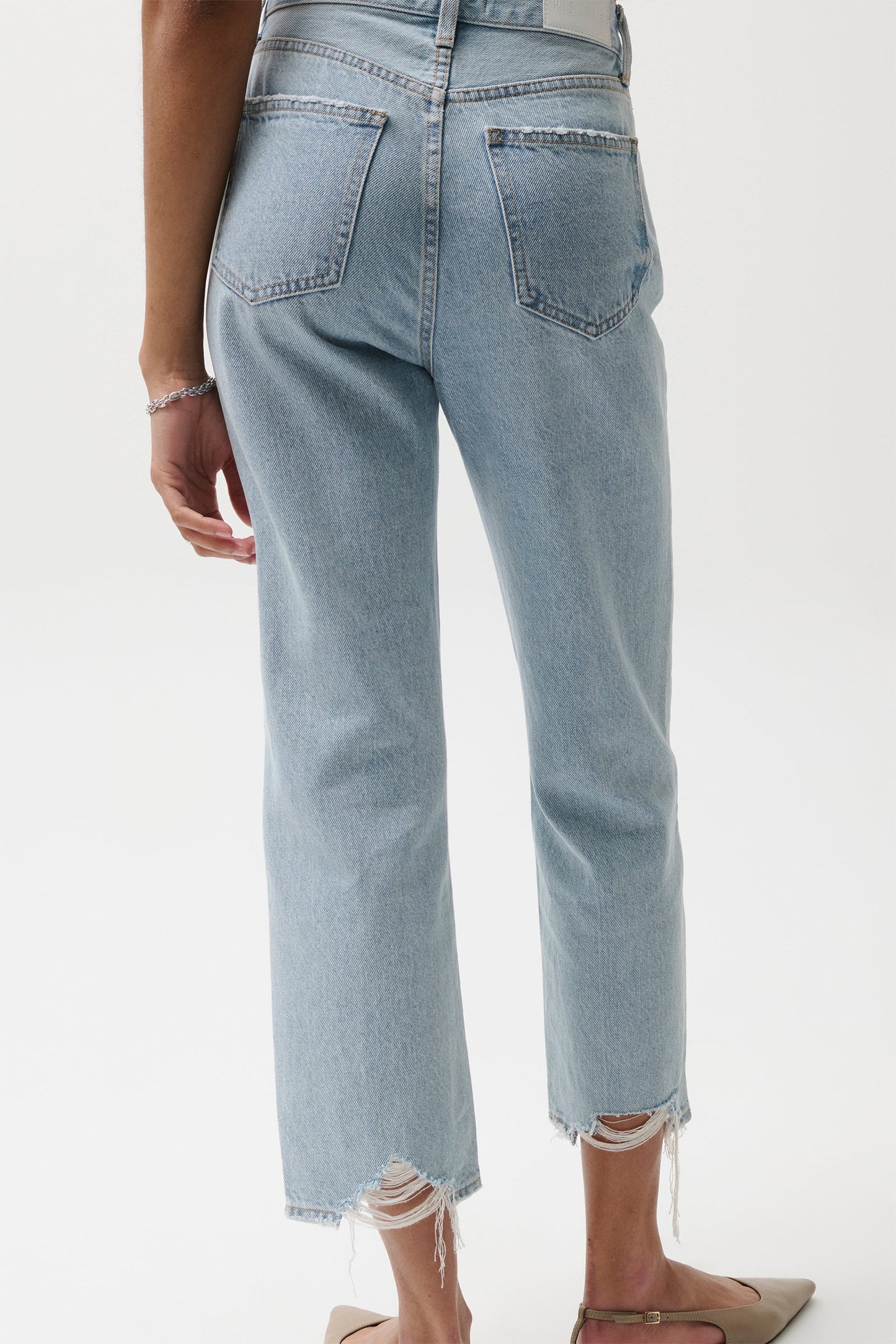Allostudios – Cassie Super Højtaljede Lige Jeans - Støvet Blå