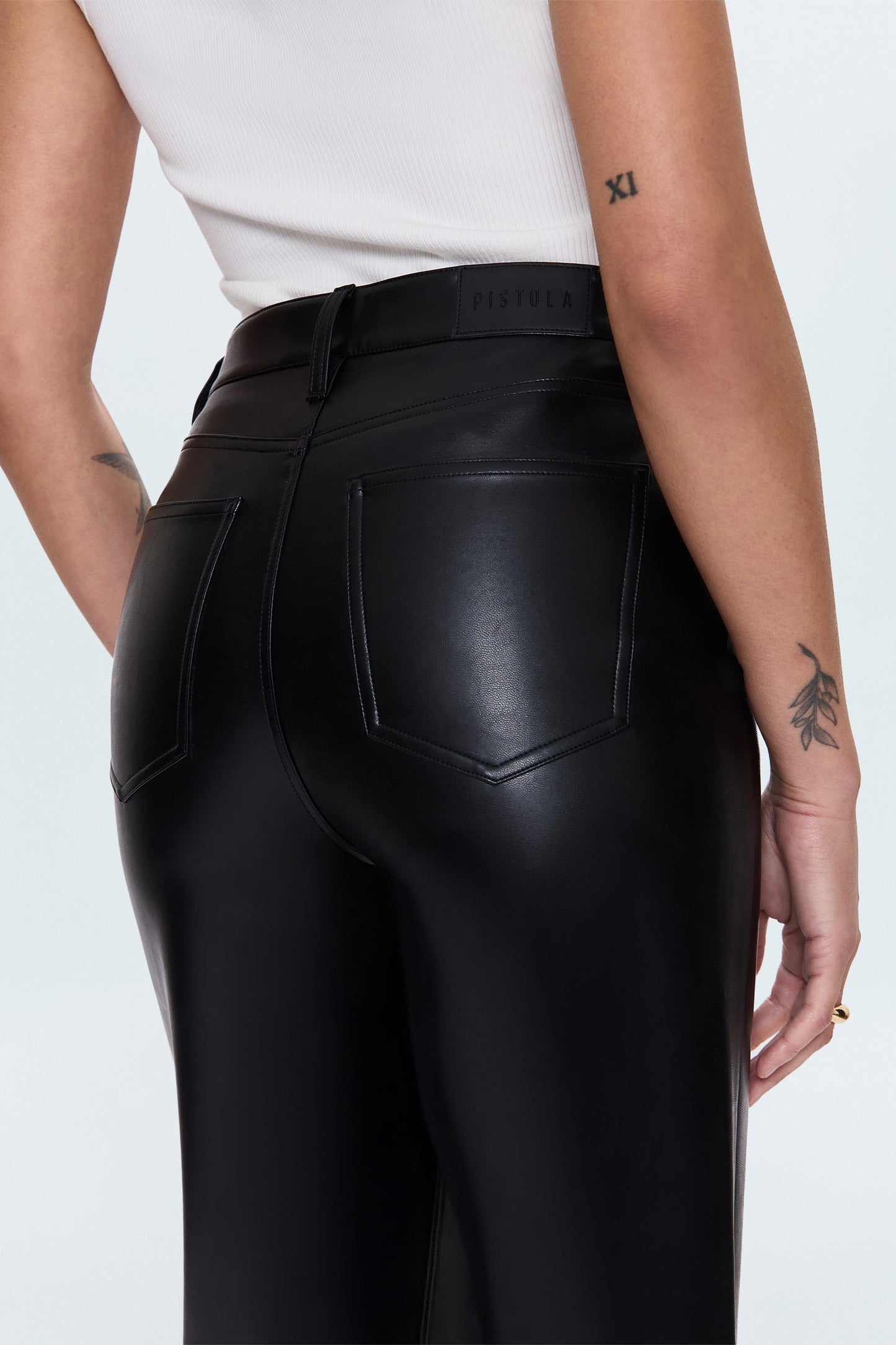 Allostudios – Cassie Højtaljede Straight Bukser - Sort