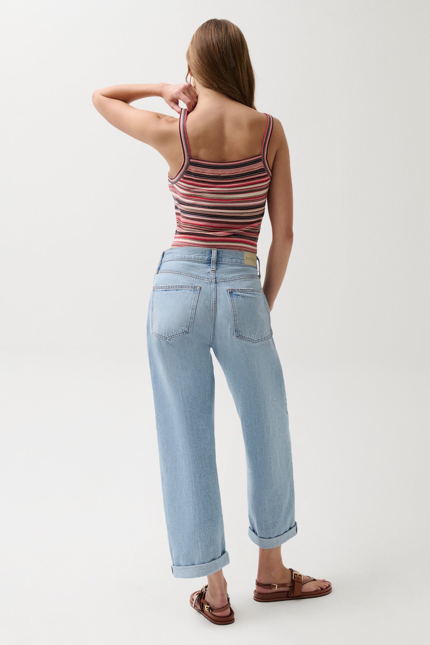 Allostudios Donny Boyfriend Jeans med Oprullede Bukseben - Old Blues