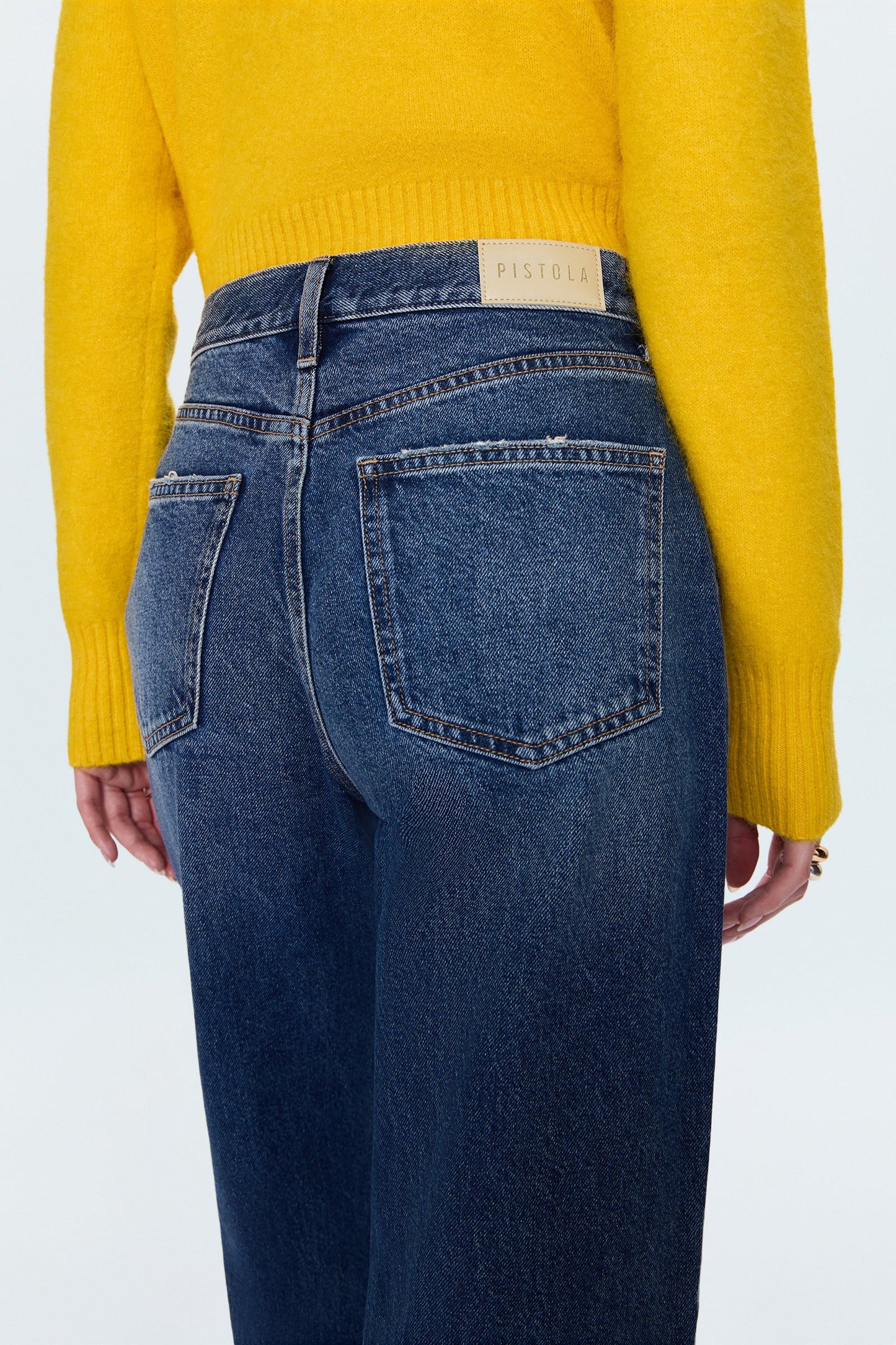 Allostudios – Hendrix Højtaljede Baggy Jeans - Vintage Mellemblå Denim