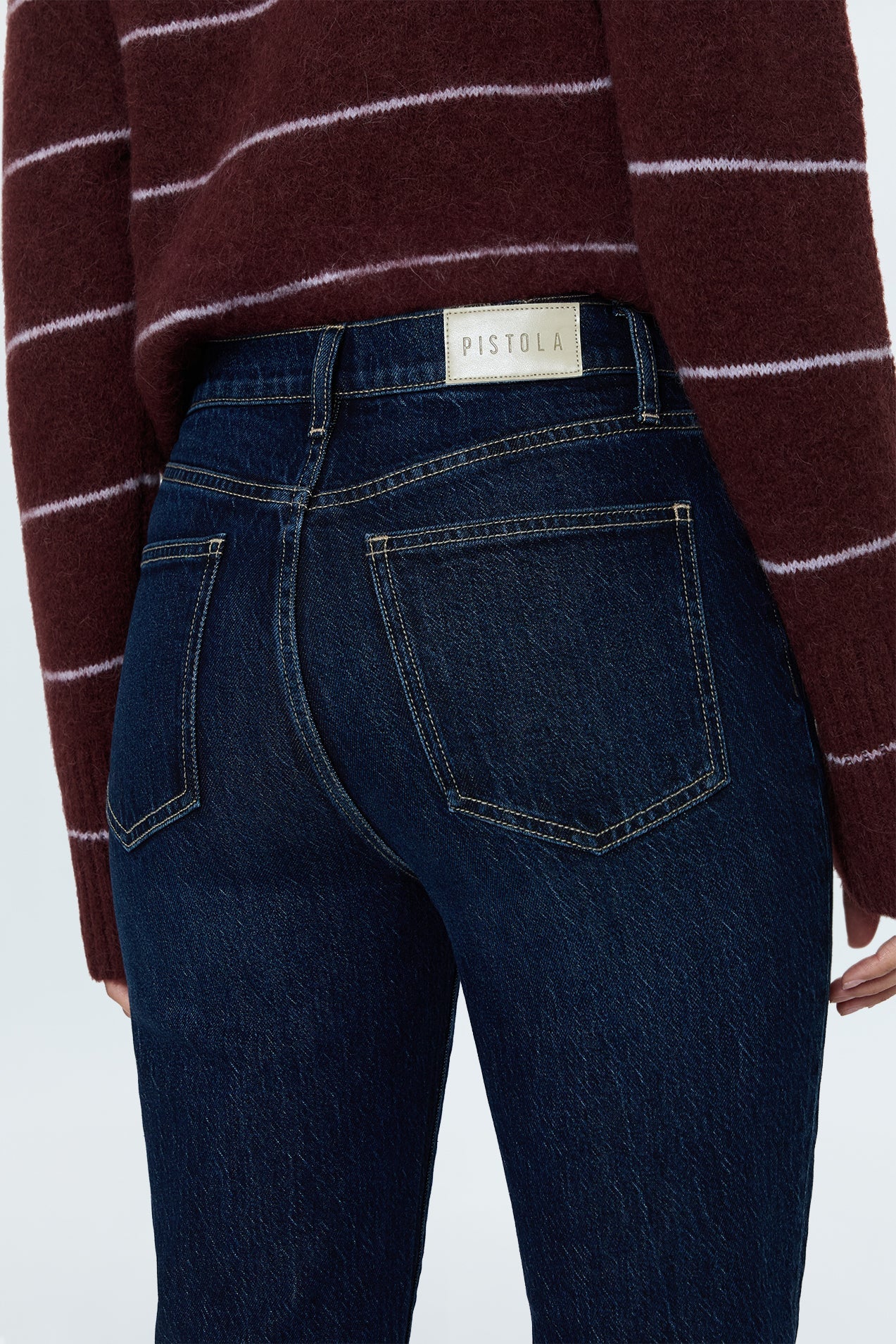 Allostudios – Bri Højtaljede Slim Straight Jeans - Midnatsblå Denim