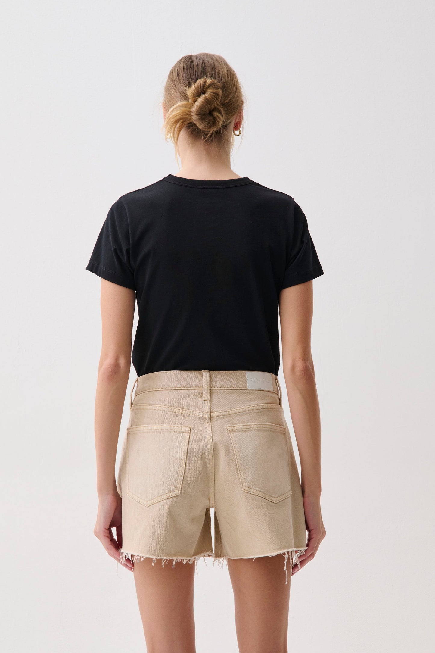 Allostudios – Kennedy Mellemhøje Denim Shorts - Honninggul