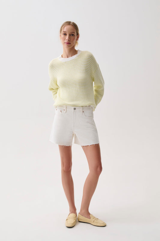 Allostudios – Kennedy Mellemhøjtaljede Shorts - Antique White