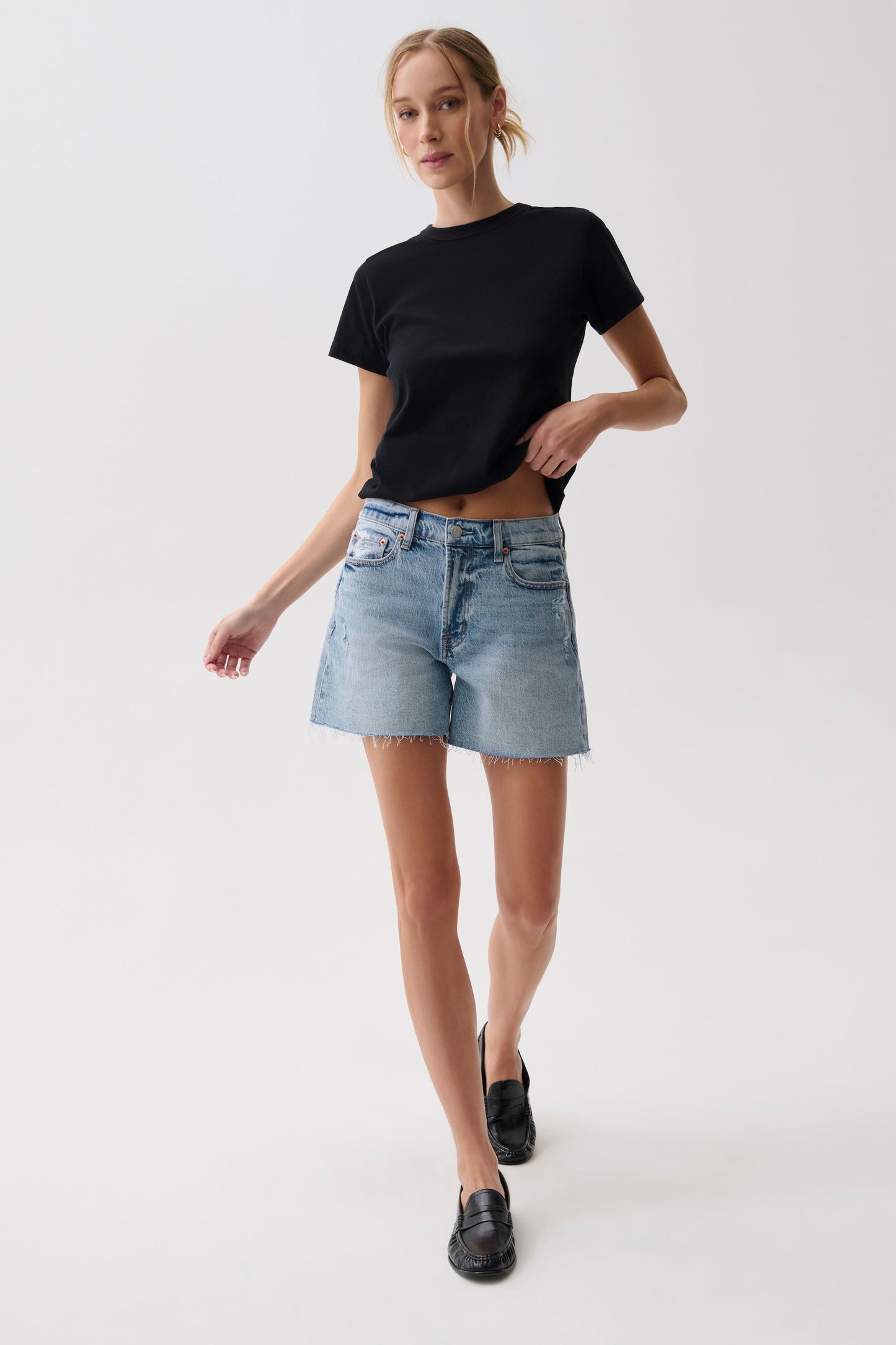 Allostudios – Kennedy Mellemhøj Shorts – Lysblå