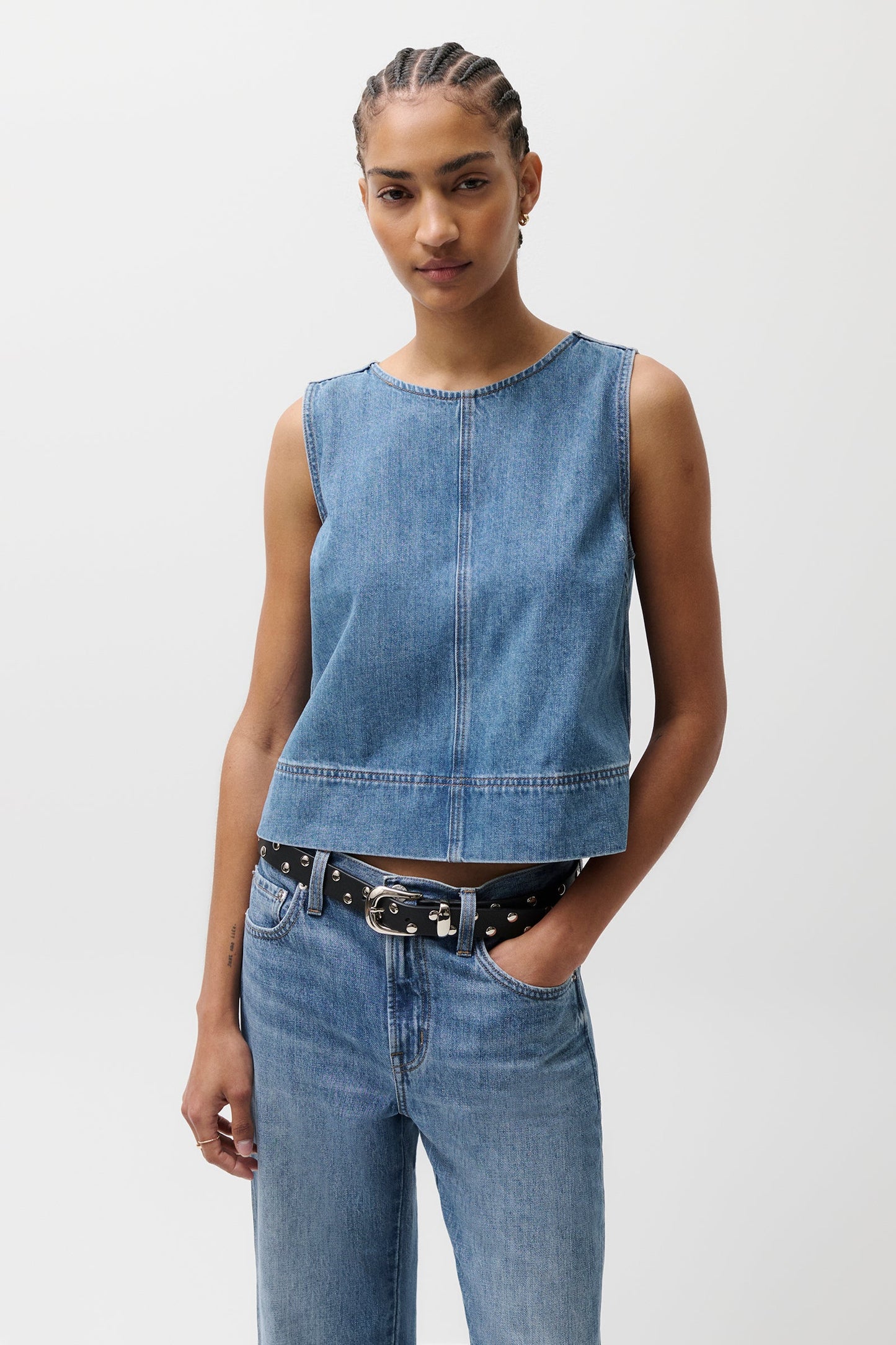 Allostudios Rue Denim Top - Blå