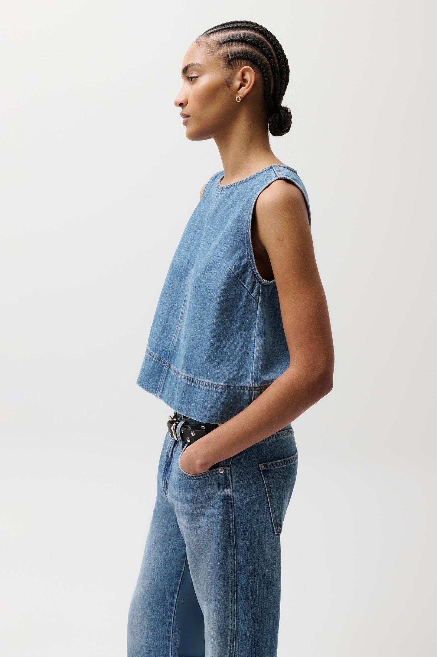 Allostudios Rue Denim Top - Blå