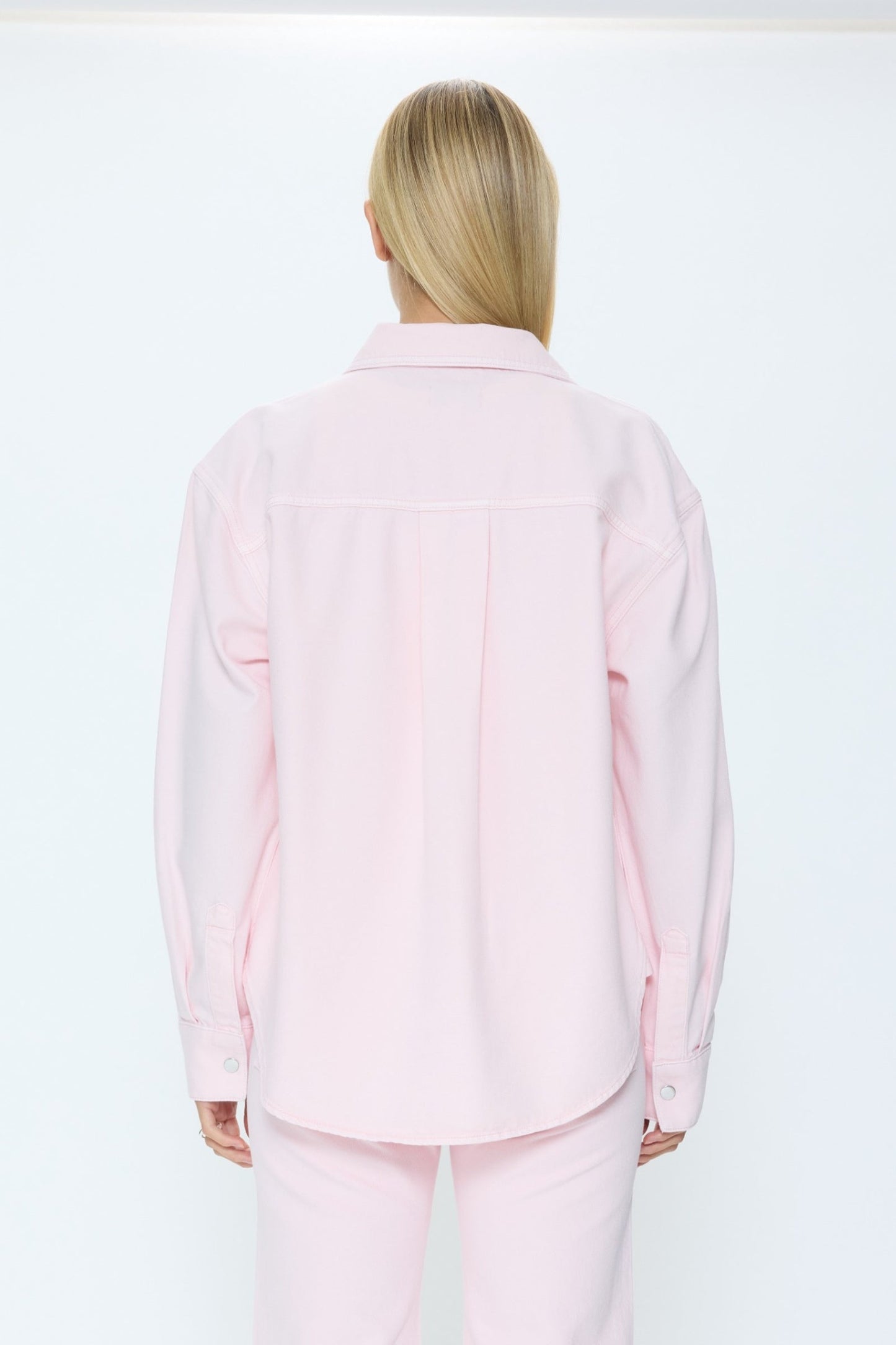 Allostudios – Elin Fluid Denim Overshirt - Blush Rosa