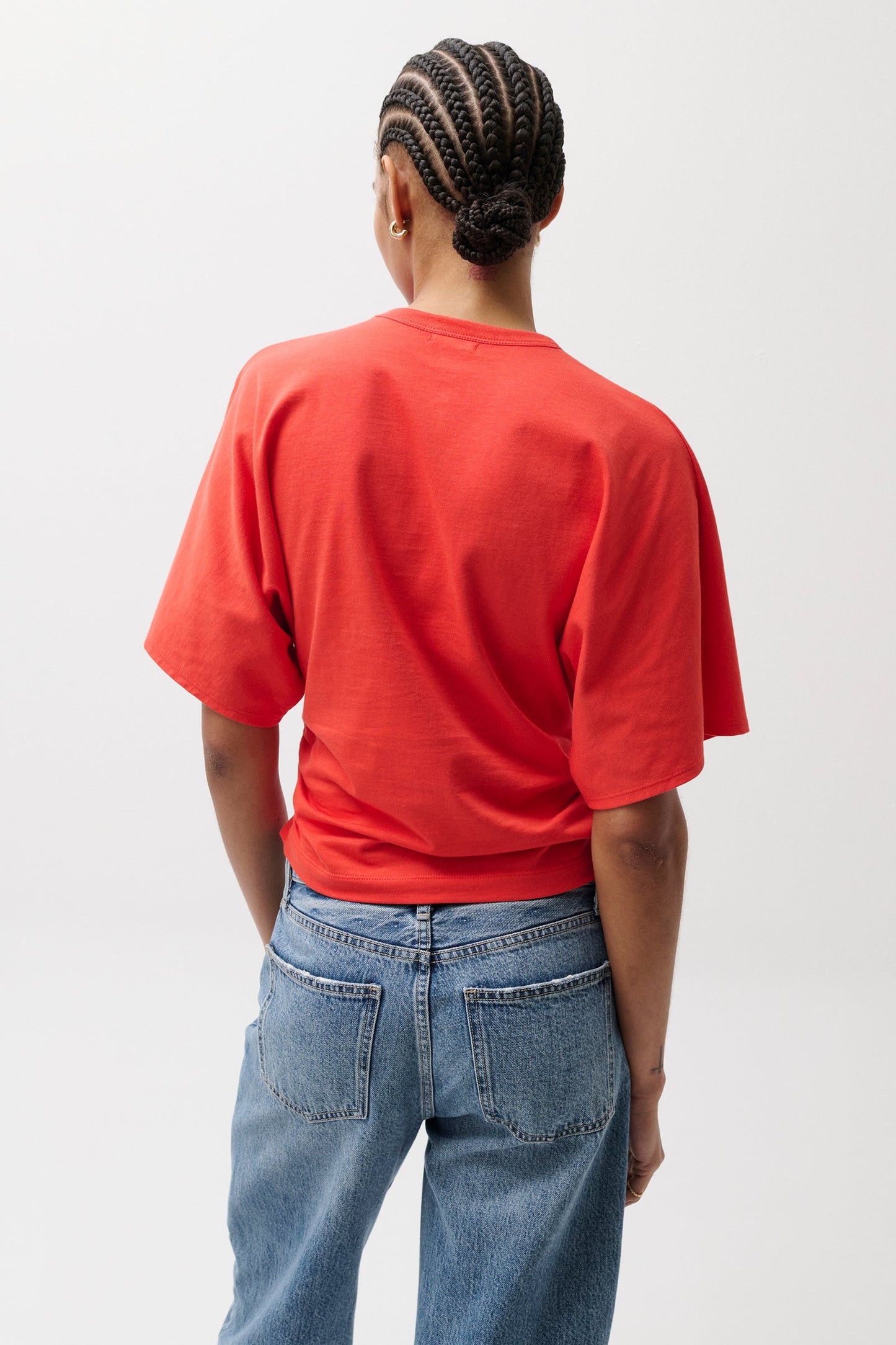 Allostudios Veronica Kimono Sleeve Fitted Tee - Valmuerød