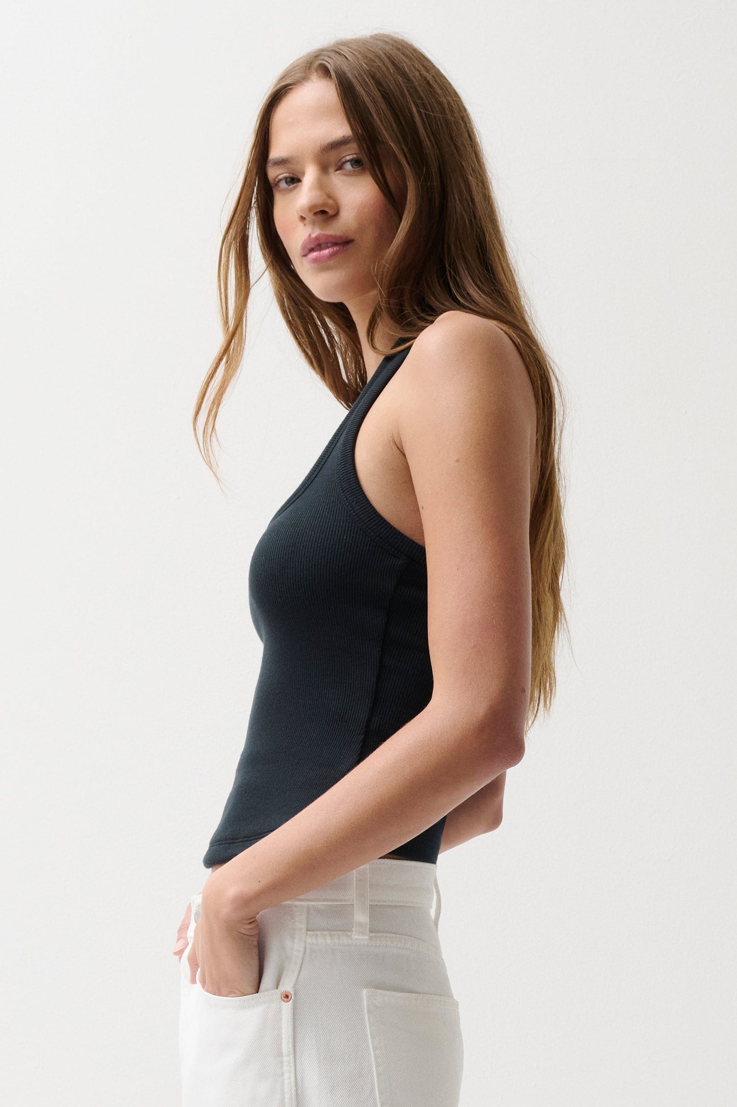Allostudios Nattie Halterneck Top i Modal - Sort