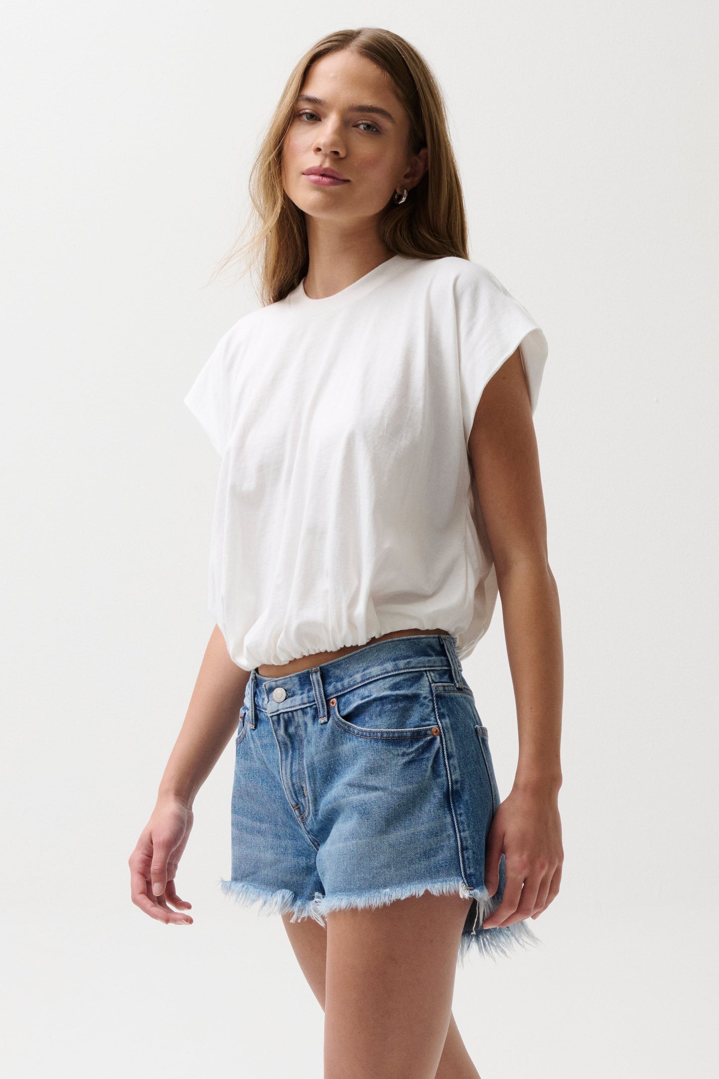 Allostudios – Millie Bubble T-shirt - Hvid