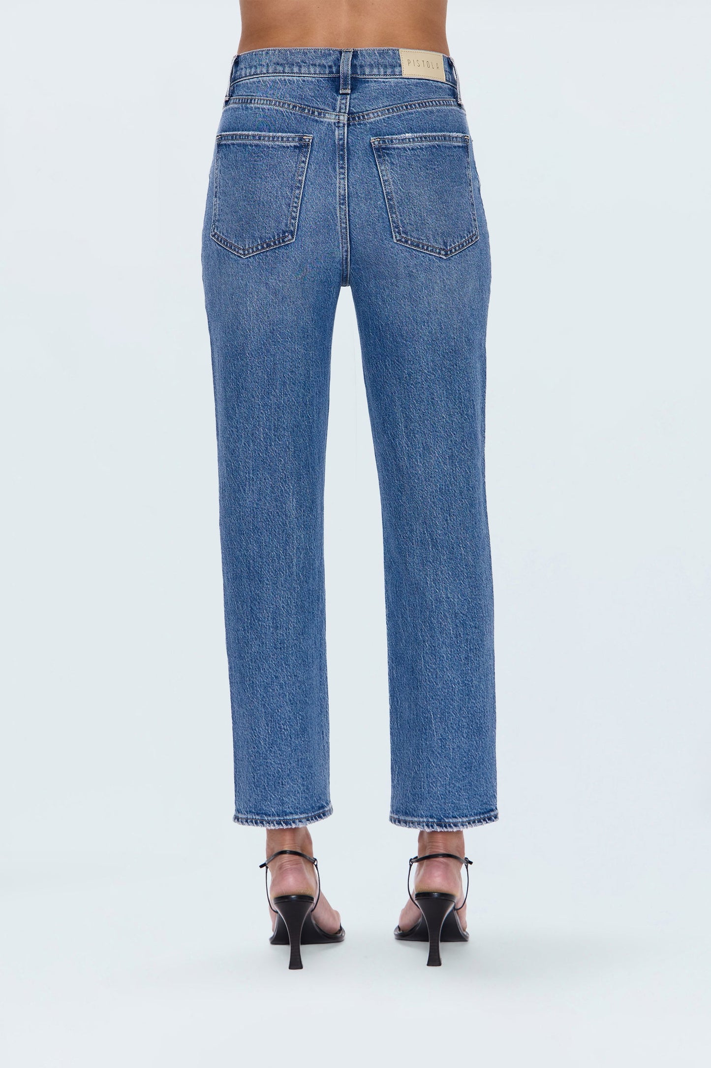 Allostudios – Bri Højtaljede Slim Straight Jeans - Mørk Blå
