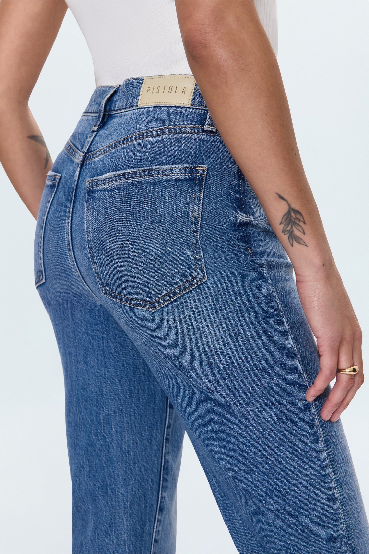 Allostudios – Bri Højtaljede Slim Straight Jeans - Mørk Blå