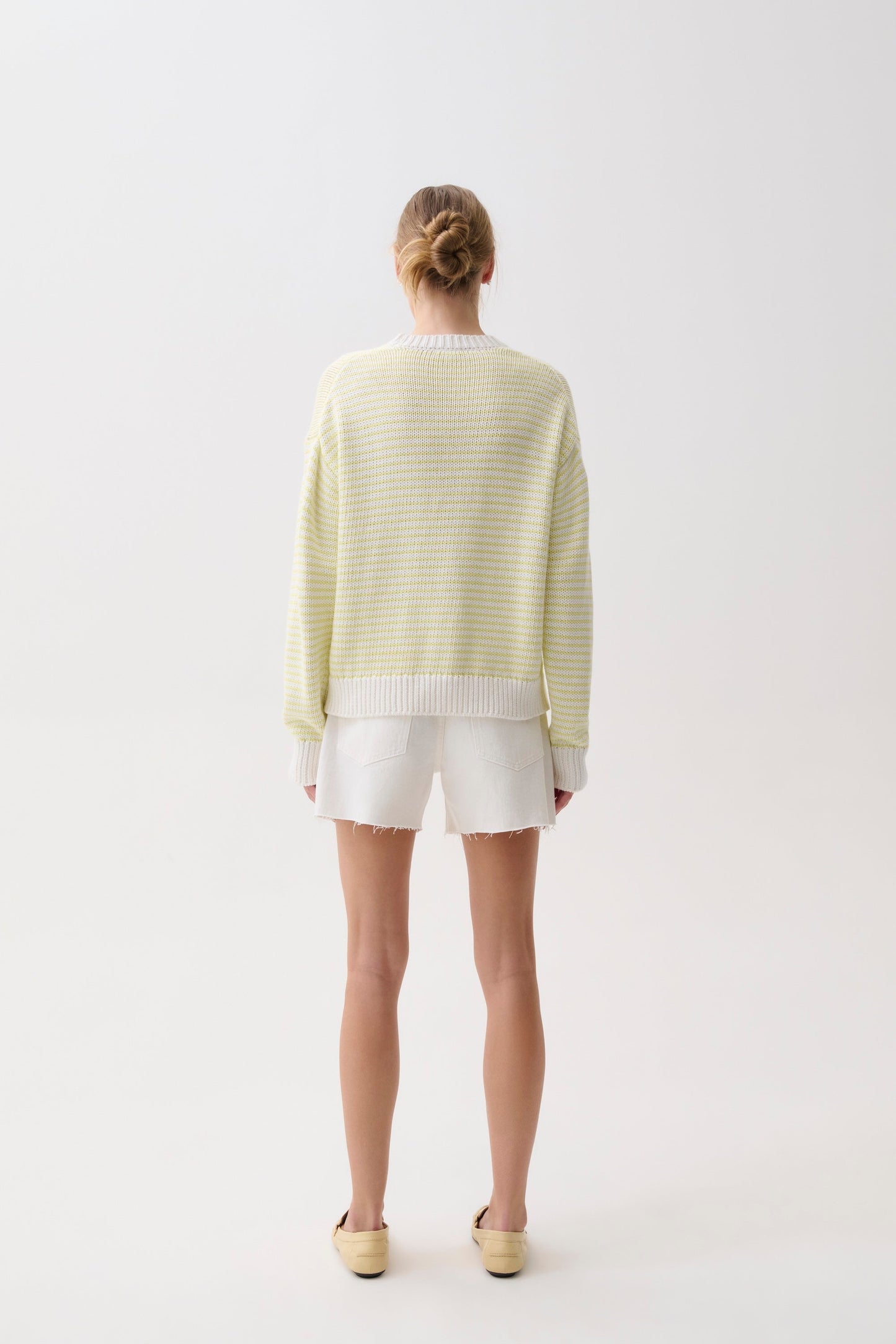 Allostudios – Aura Afslappet Crew Neck Sweater - Limegrøn