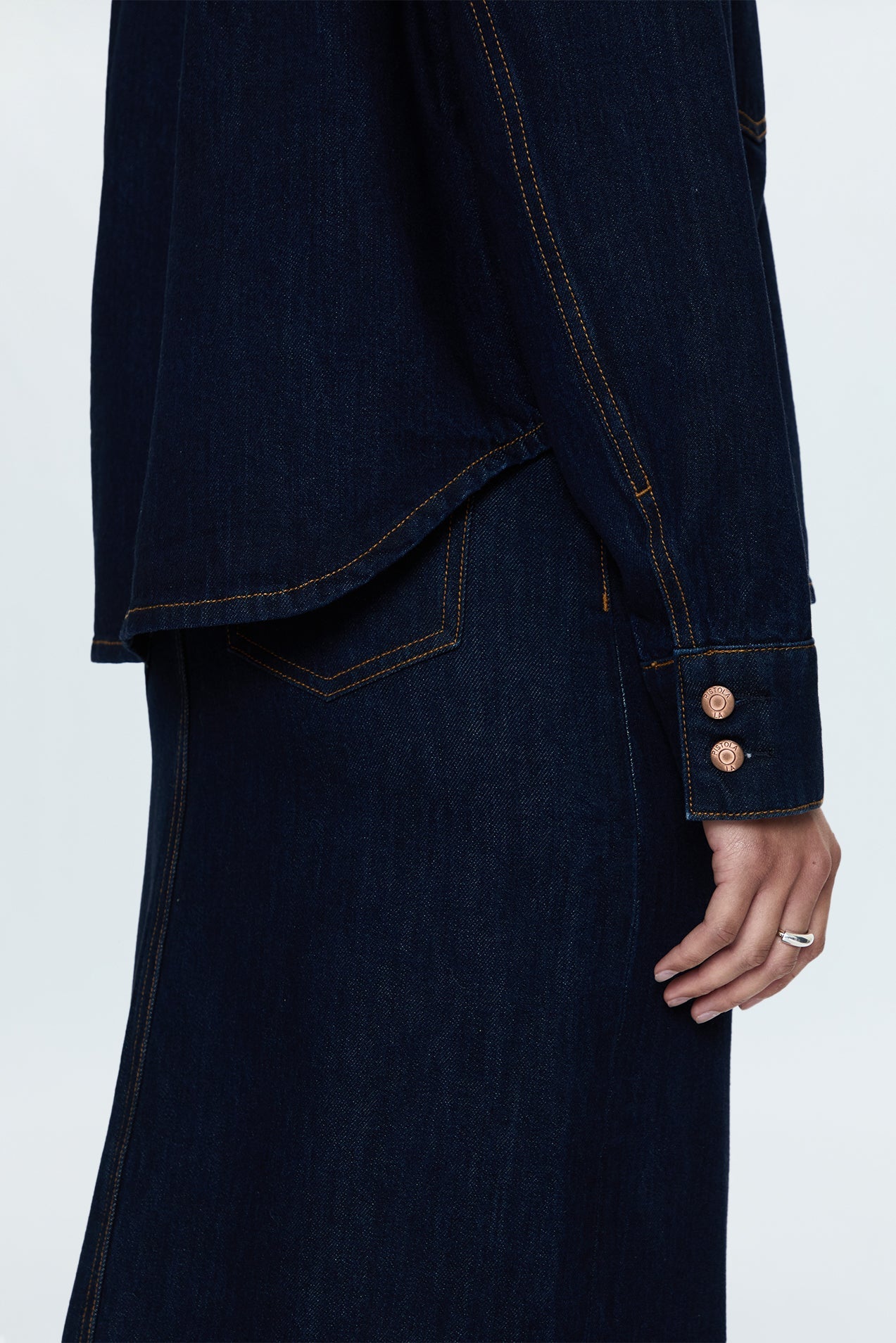 Allostudios – Mandy Denim Shacket - Mørk Indigo Denim