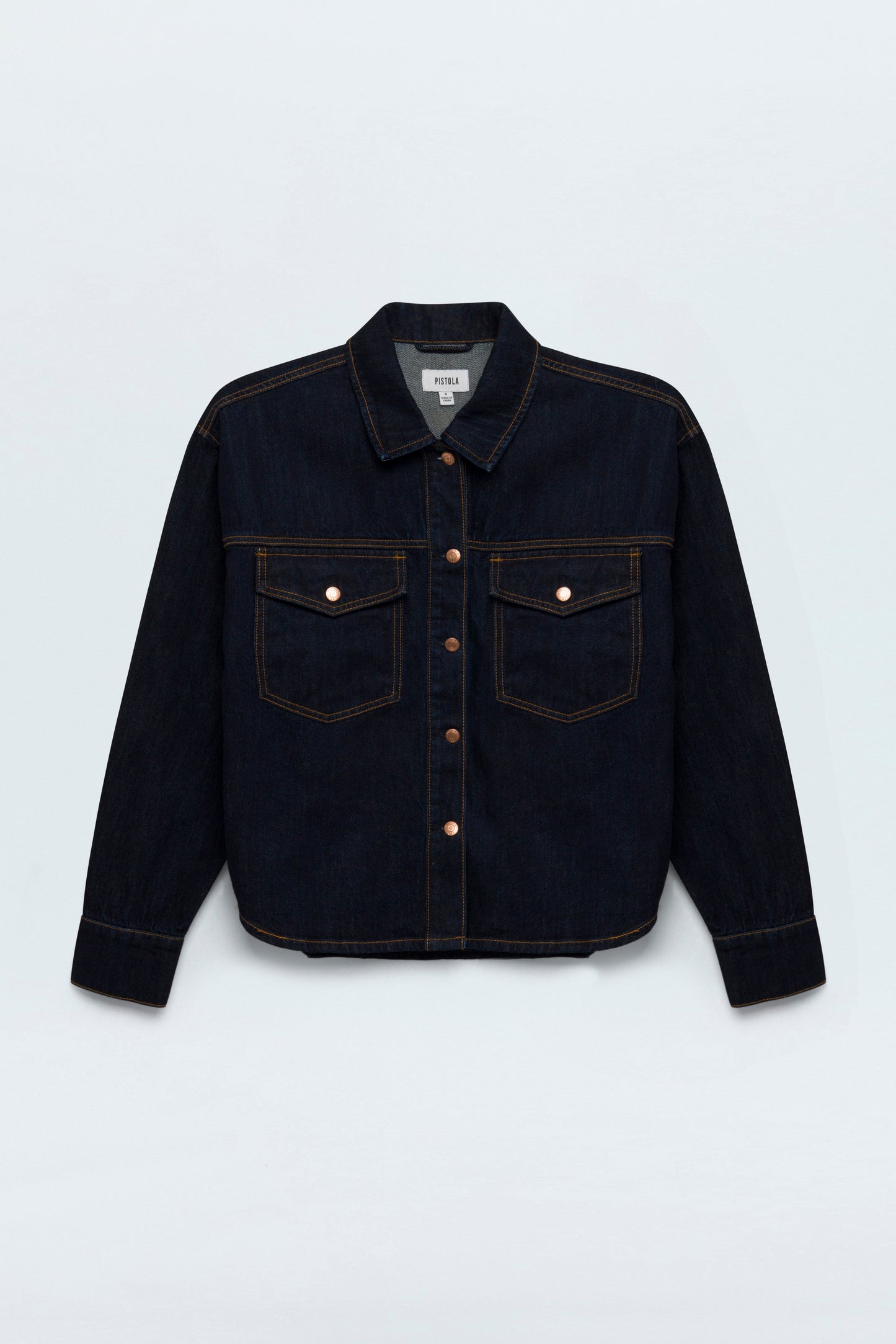 Allostudios – Mandy Denim Shacket - Mørk Indigo Denim