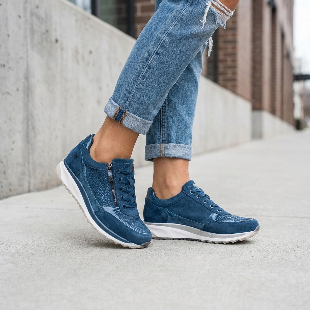 Sneakers med Lynlås og Snørelukning | Åndbart Design | Komfortabel & Praktisk Hverdagsstil