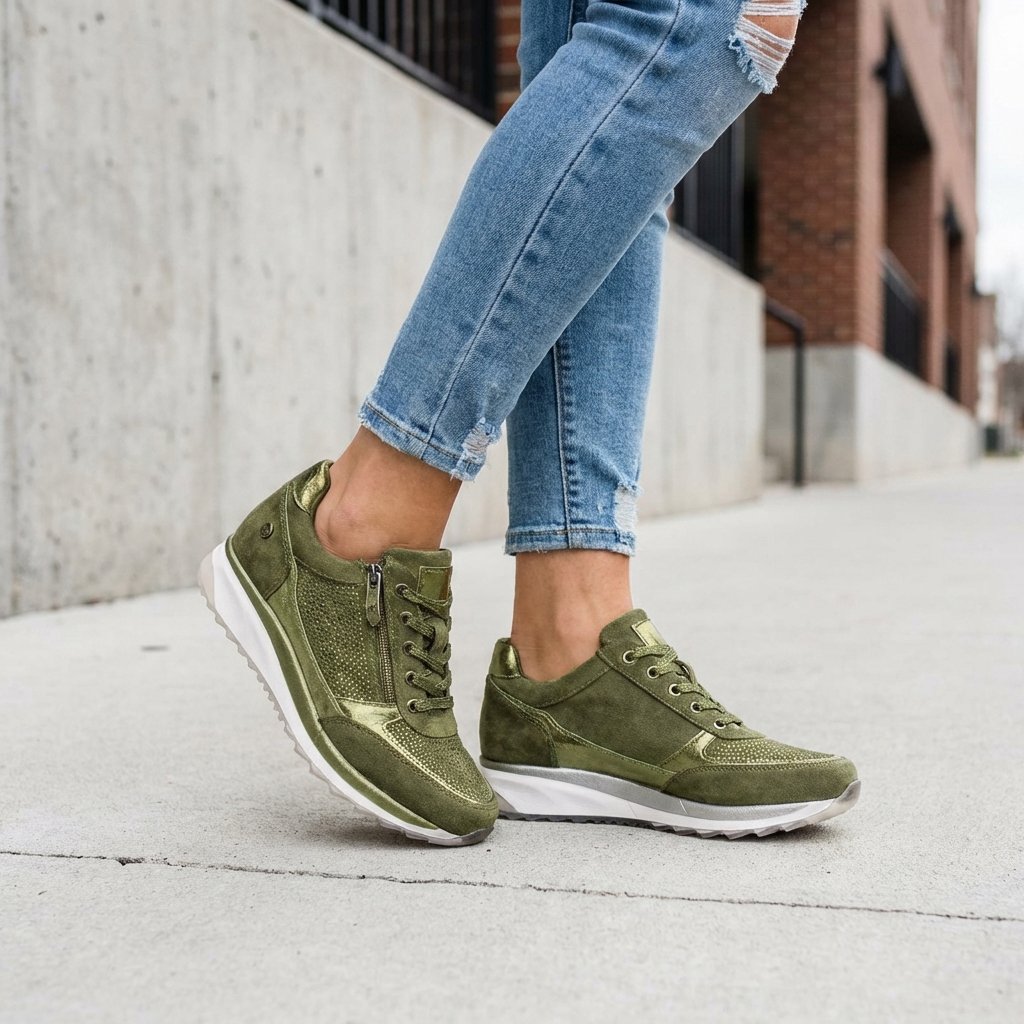 Sneakers med Lynlås og Snørelukning | Åndbart Design | Komfortabel & Praktisk Hverdagsstil