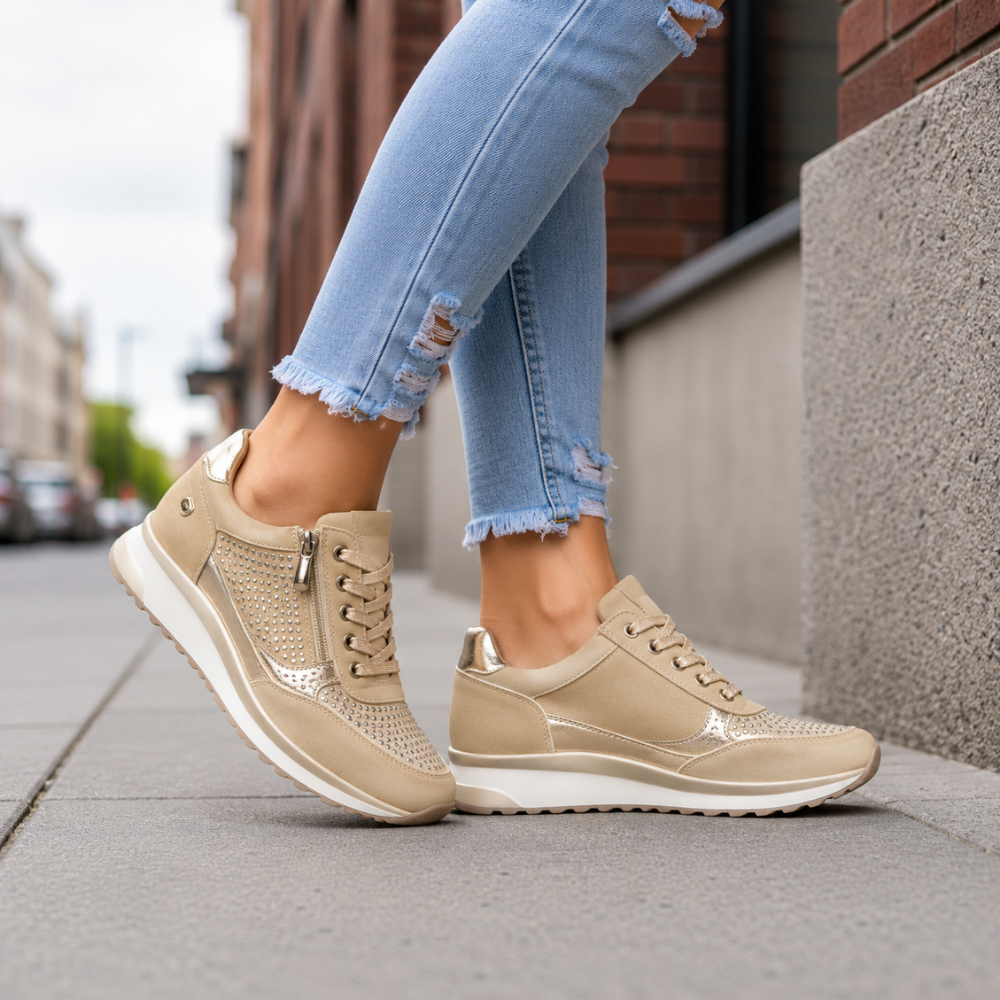 Sneakers med Lynlås og Snørelukning | Åndbart Design | Komfortabel & Praktisk Hverdagsstil