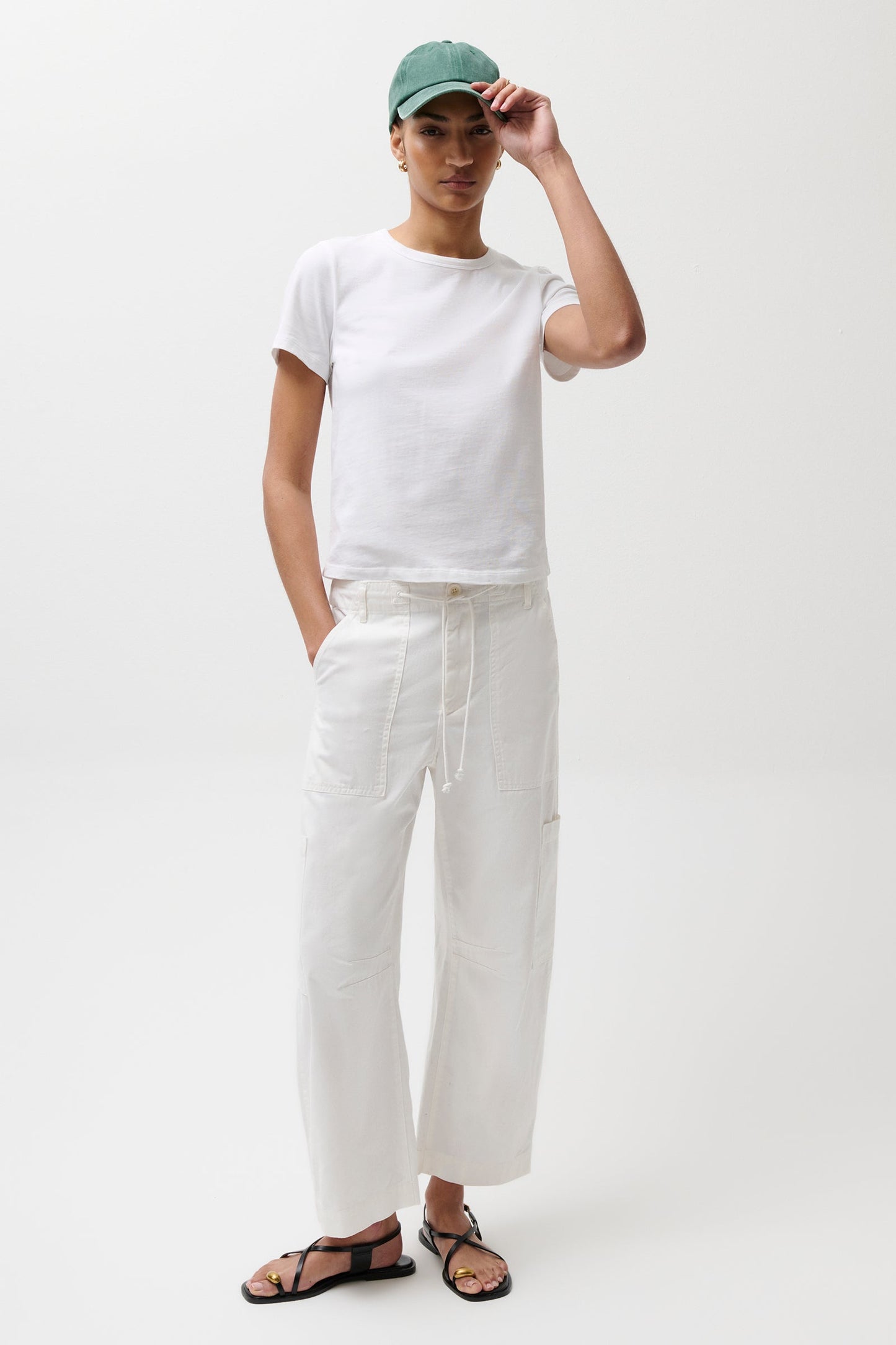 Allostudios – Sabrina Curved Utility Pants - Hvid