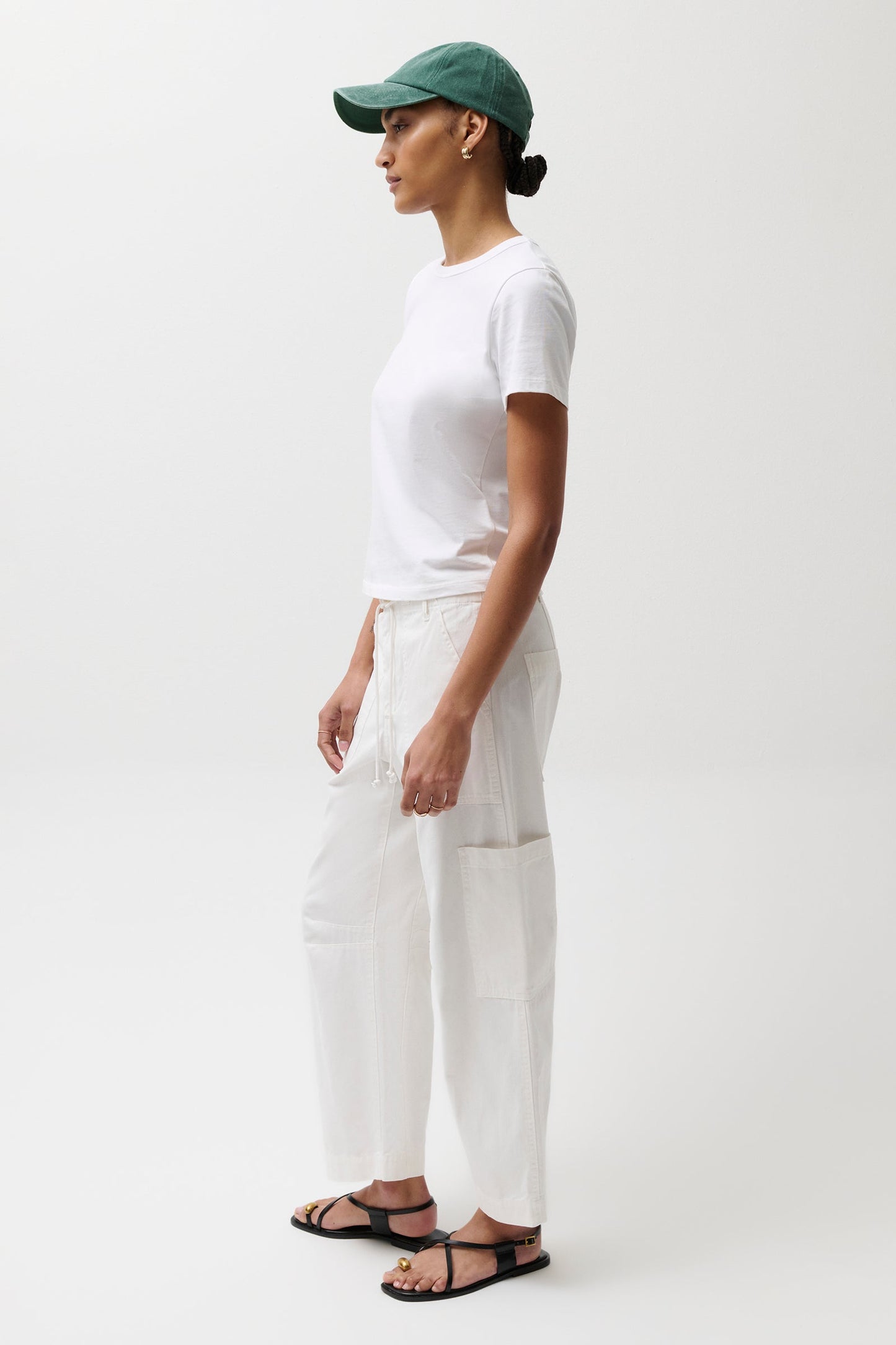 Allostudios – Sabrina Curved Utility Pants - Hvid