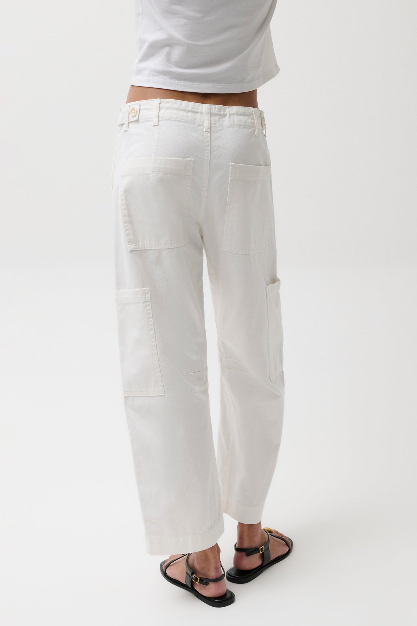 Allostudios – Sabrina Curved Utility Pants - Hvid