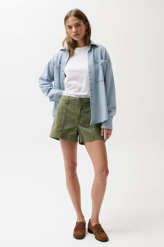 Allostudios Mason Afslappede Utility Shorts - Salviegrøn