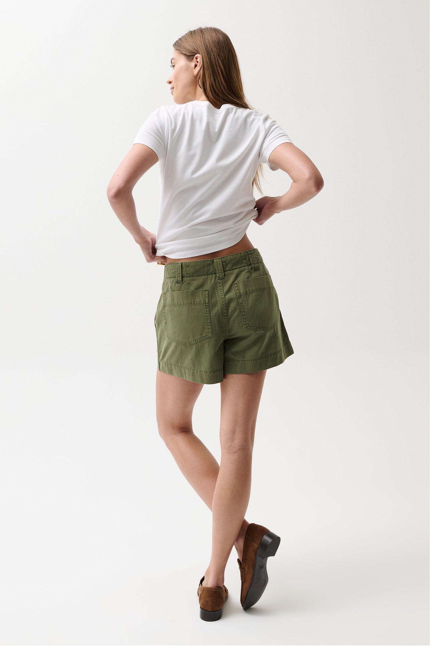 Allostudios Mason Afslappede Utility Shorts - Salviegrøn