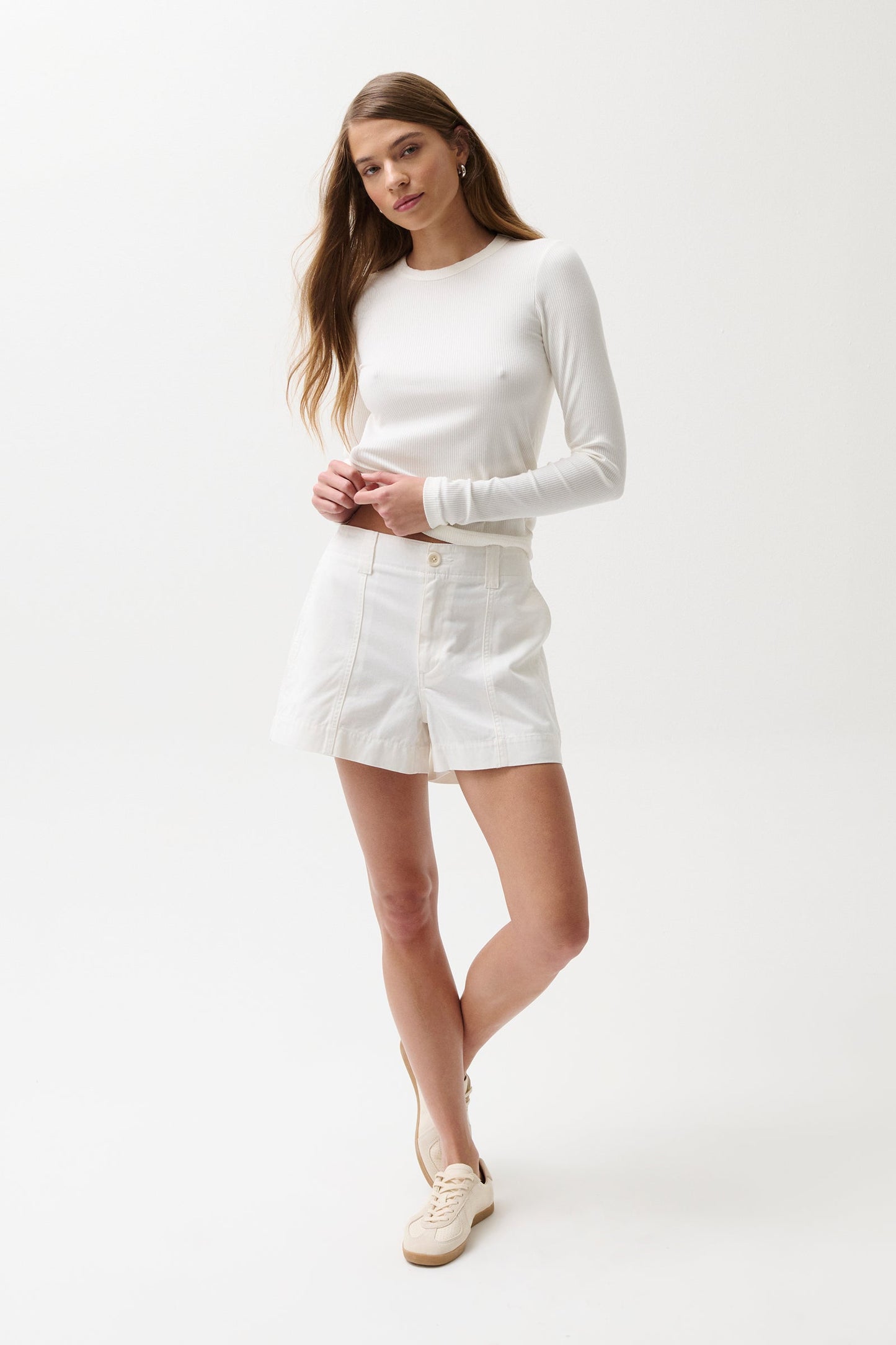 Allostudios Mason Afslappede Utility Shorts - Hvid