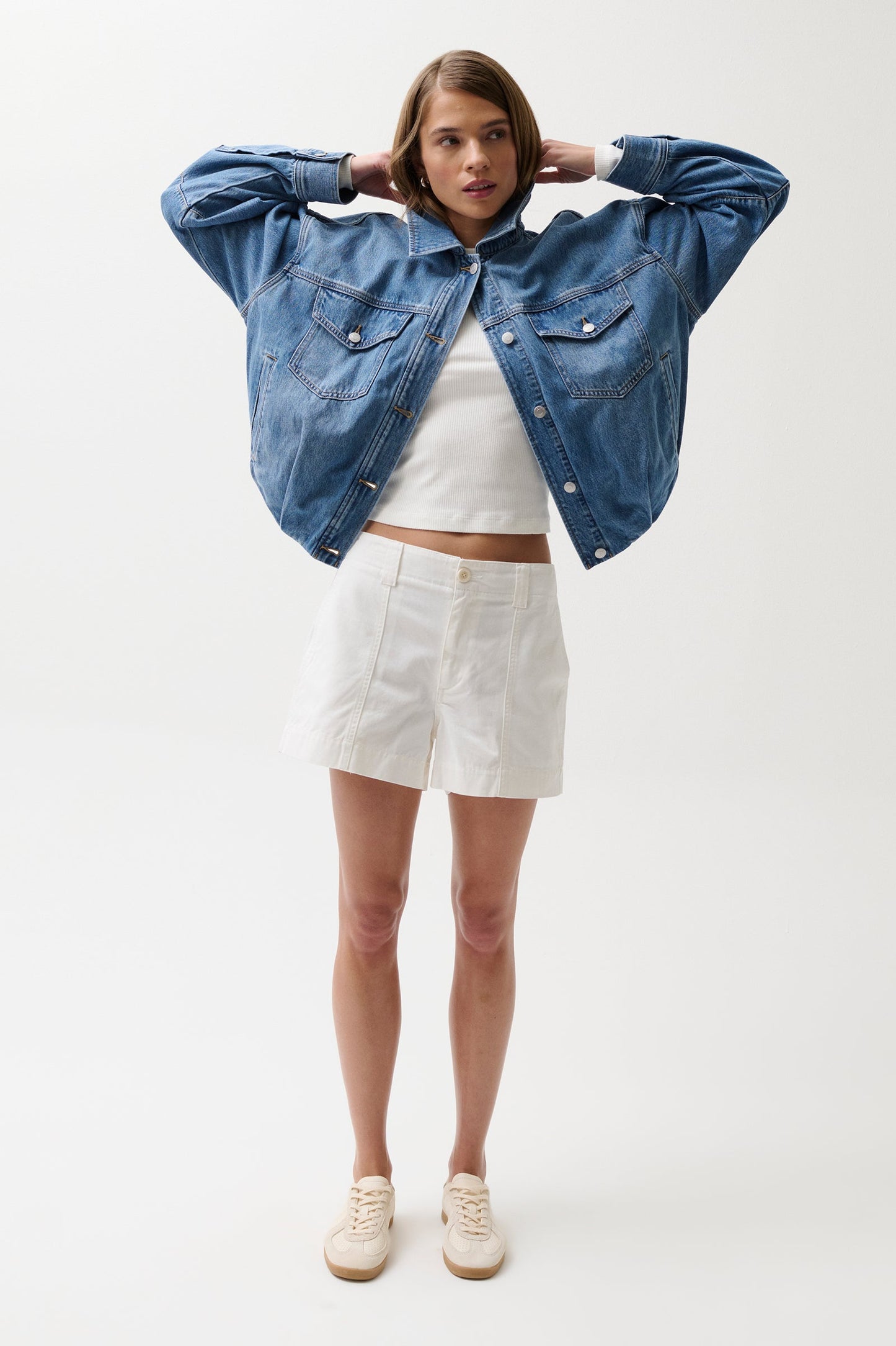 Allostudios Mason Afslappede Utility Shorts - Hvid