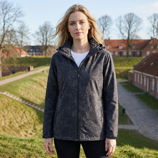 Vandafvisende & Vindafvisende Jakke Med Hætte Og Lynlåslommer
