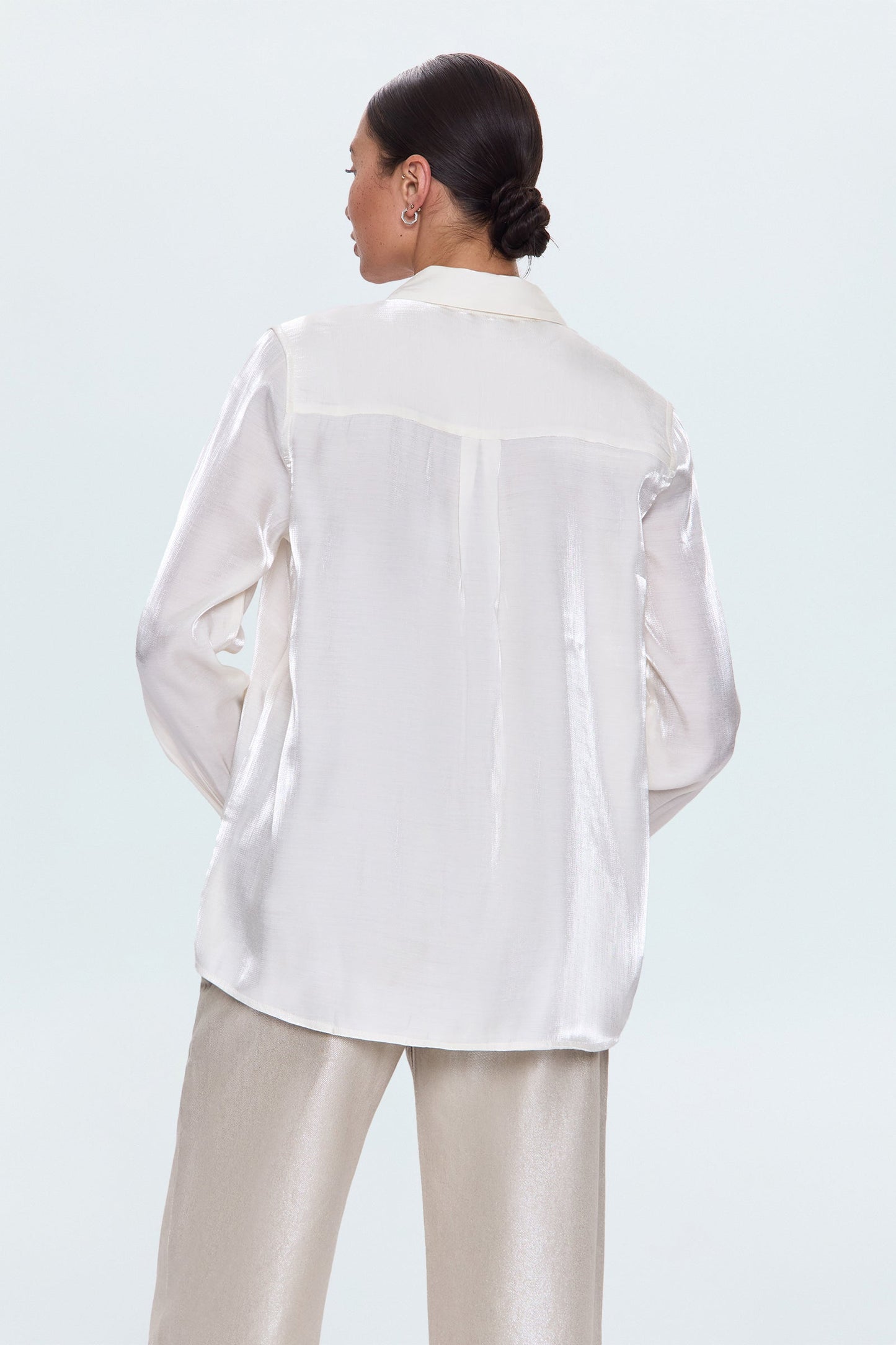 Allostudios – Tilda Langærmet Button-Up Skjorte - Off White