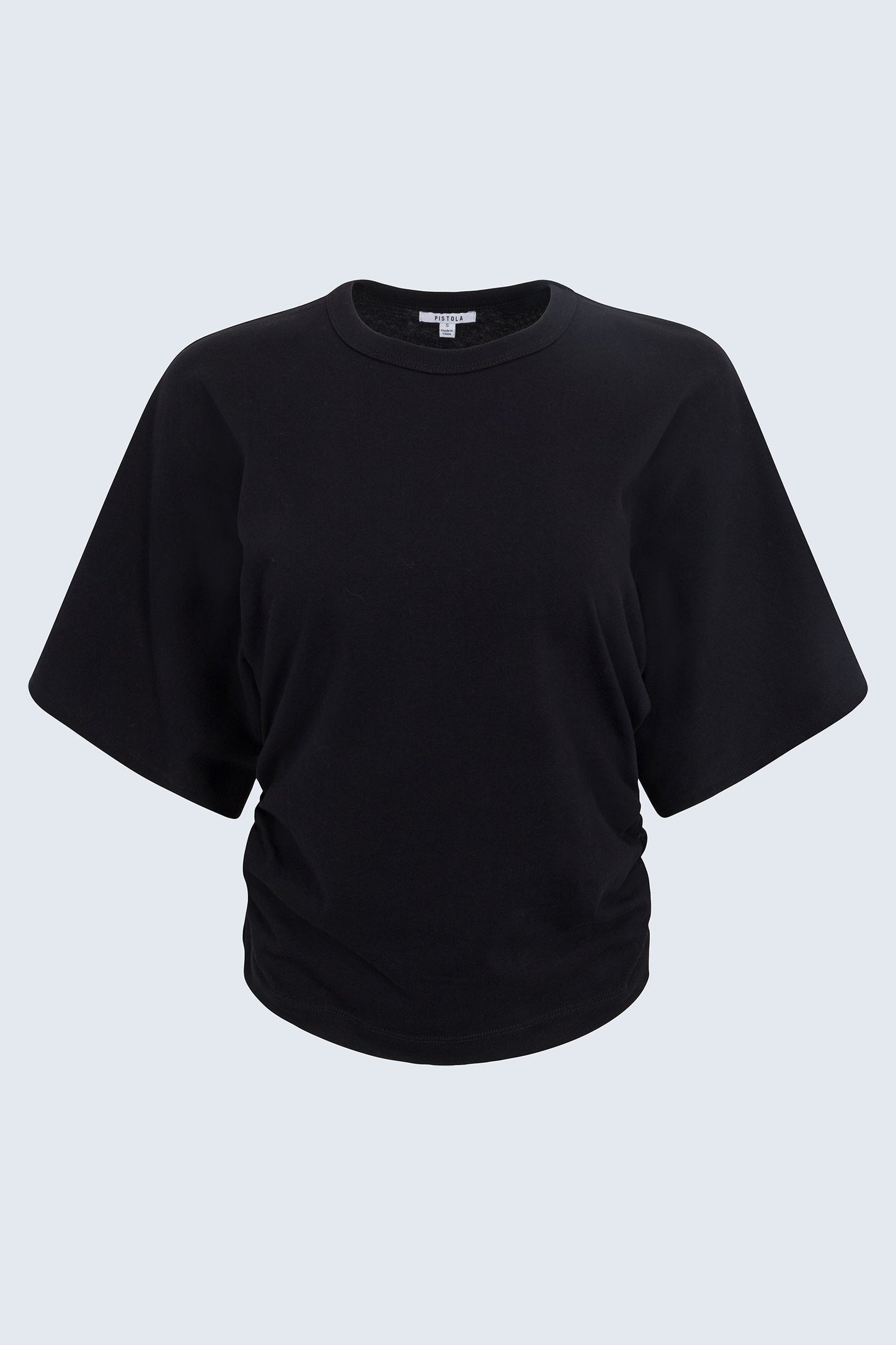 Allostudios – Veronica Kimono Sleeve Fitted Tee - Sort T-shirt