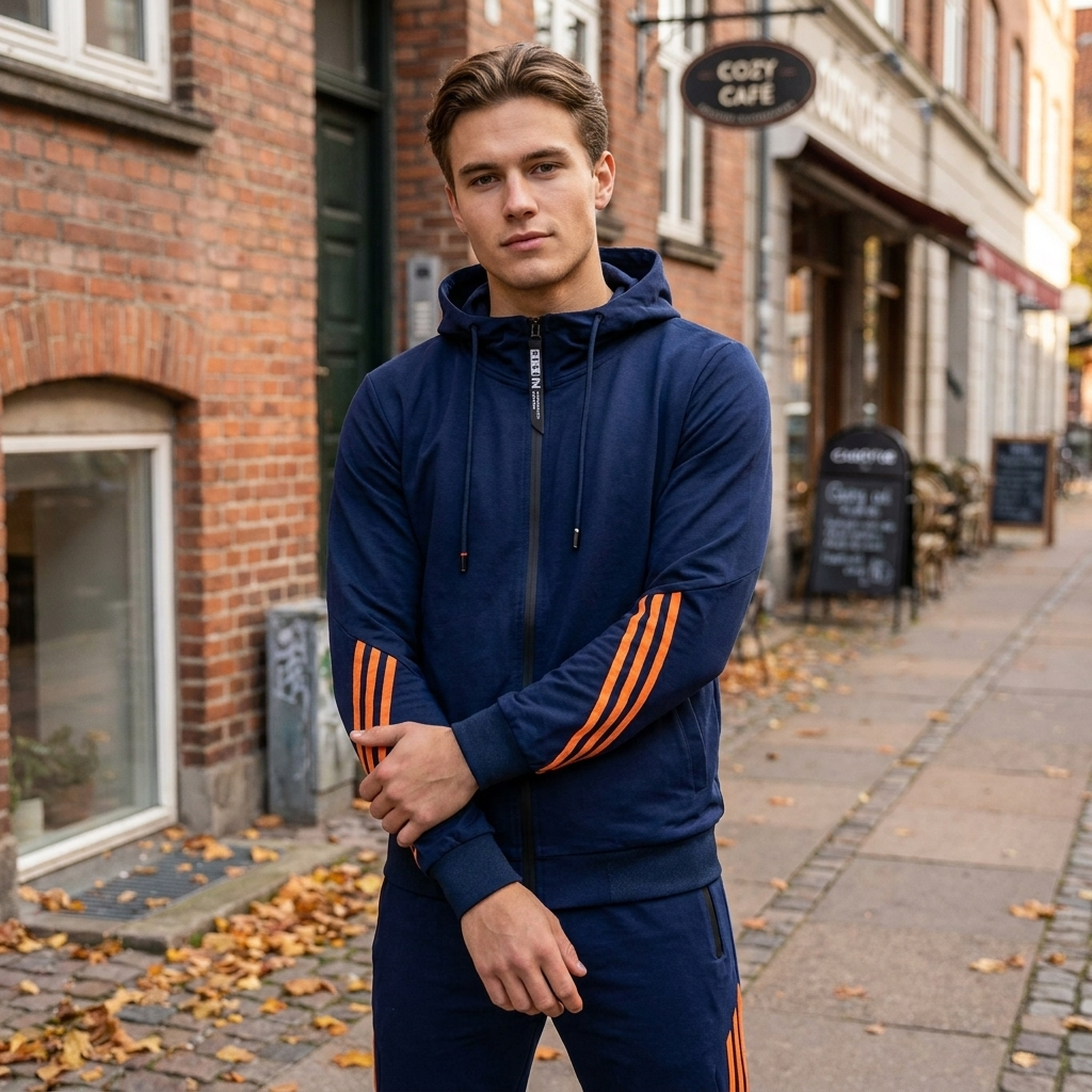 Sportssæt Til Mænd Med Hættetrøje Og Joggingbukser -  Allostudios