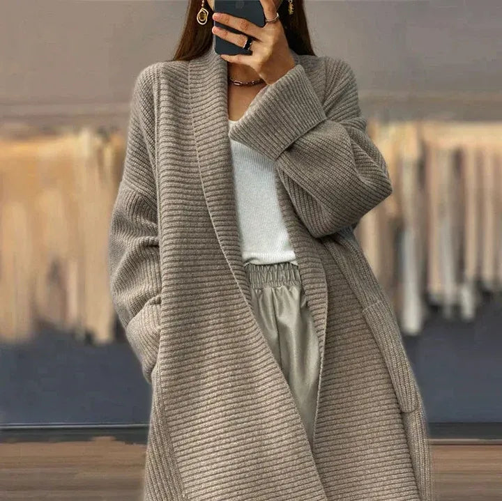 Harlene Cardigan Oversize Dame – Moderne Åben Front & Behagelig Løs Pasform - Allostudios