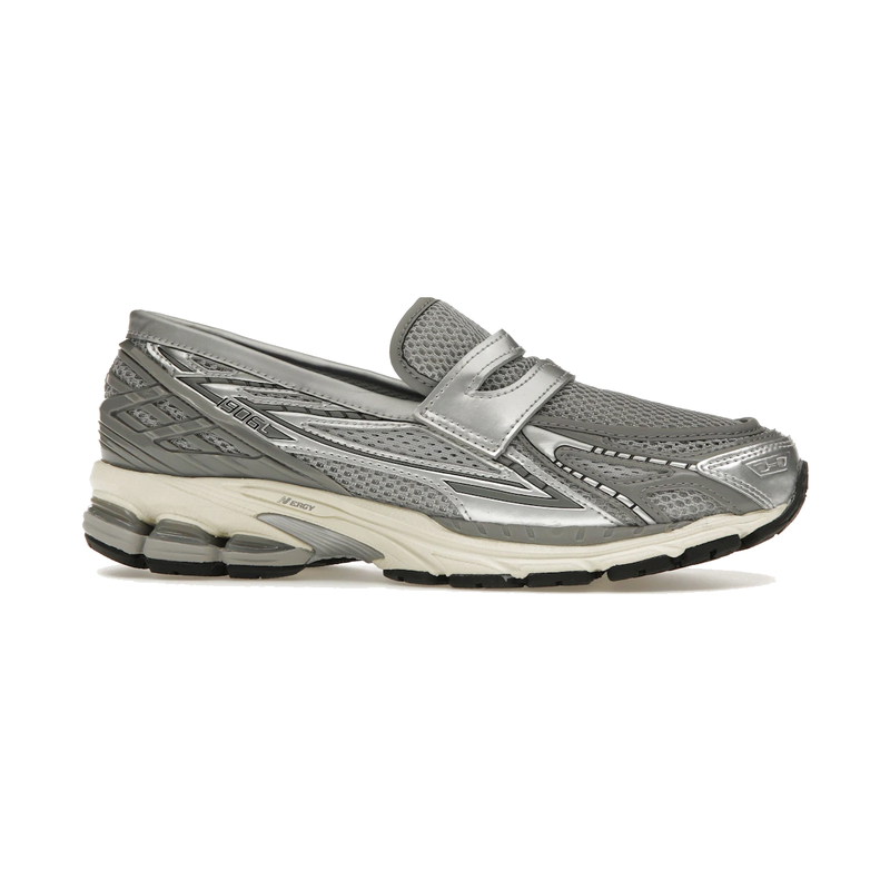 1906L Metallic Silver Loafer Sneaker – Metallisk Sølv & Shadow Grey (Unisex)