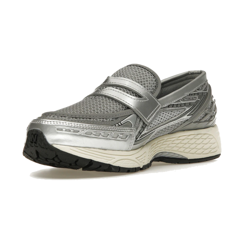 1906L Metallic Silver Loafer Sneaker – Metallisk Sølv & Shadow Grey (Unisex)