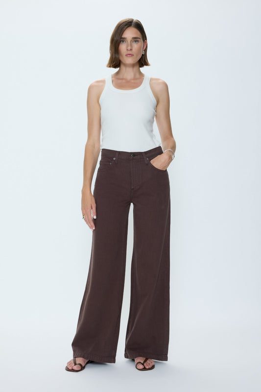 Allostudios – Jadyn Mellemhøje Palazzo Jeans - Brun